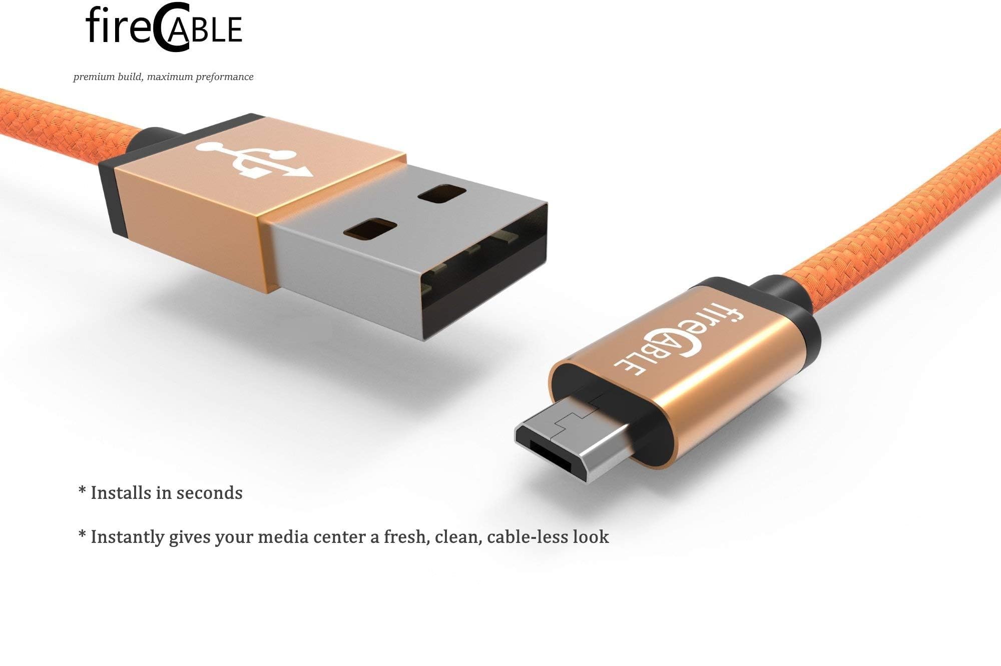 fireCable Plus Adapter for Firestick, Powers Amazon Fire TV Stick from TV USB Port, Eleminates AC Outlet Declutting Wires (See Fire Stick Comparison Chart)