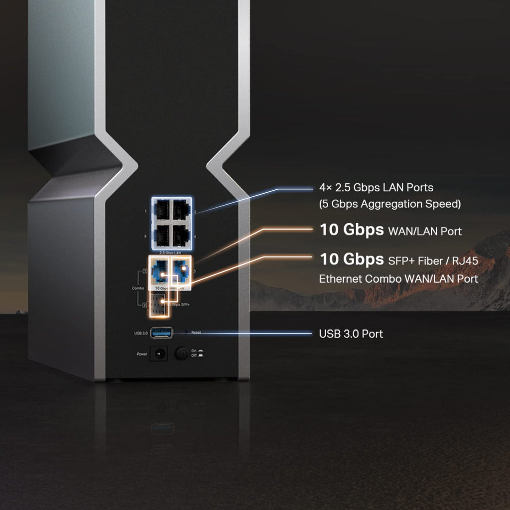 TP-Link Tri-Band BE19000 WiFi 7 Router (Archer BE800) | 12-Stream 19 Gbps | 2×10G + 4×2.5G Ports | LED Screen, 8 High-Performance Antennas | VPN, Easy Mesh, HomeShield, Private IoT, Free Expert Help