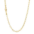 AHSIWC 14K Gold Chain Necklaces 2.5mm Paperclip Chains for Women Trendy Non-tarnish Necklace Unisex Gold Jewelry Gifts Sweat Proof and Fade Resistant Lifetime Quality（18-24Inches）
