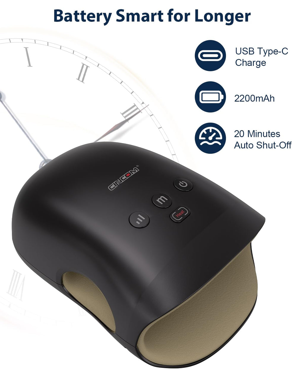 CINCOM Hand Massager - Cordless Hand Massager with Heat and Compression for Arthritis and Carpal Tunnel