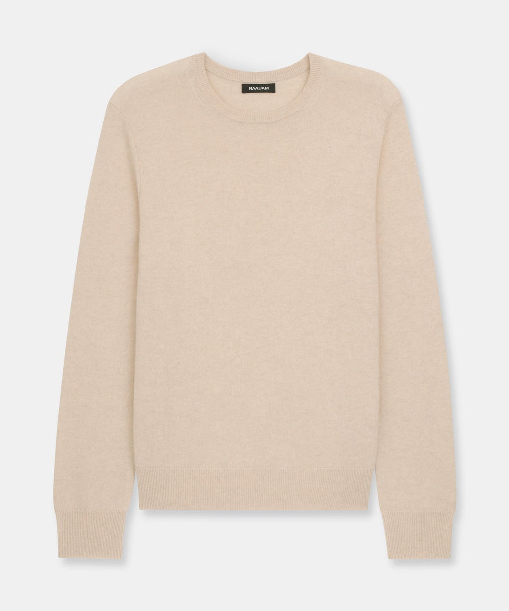 NAADAM The Original Cashmere Crewneck Sweater,Linen,XL