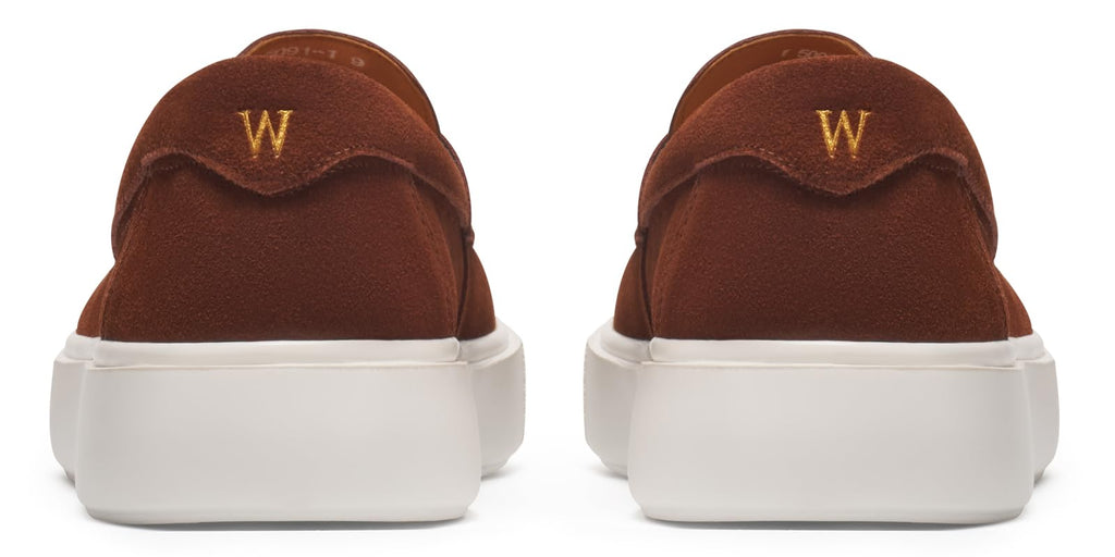 Journey West Suede Slip-on Penny Loafers Sneakers Shoes for Men Brown US 10
