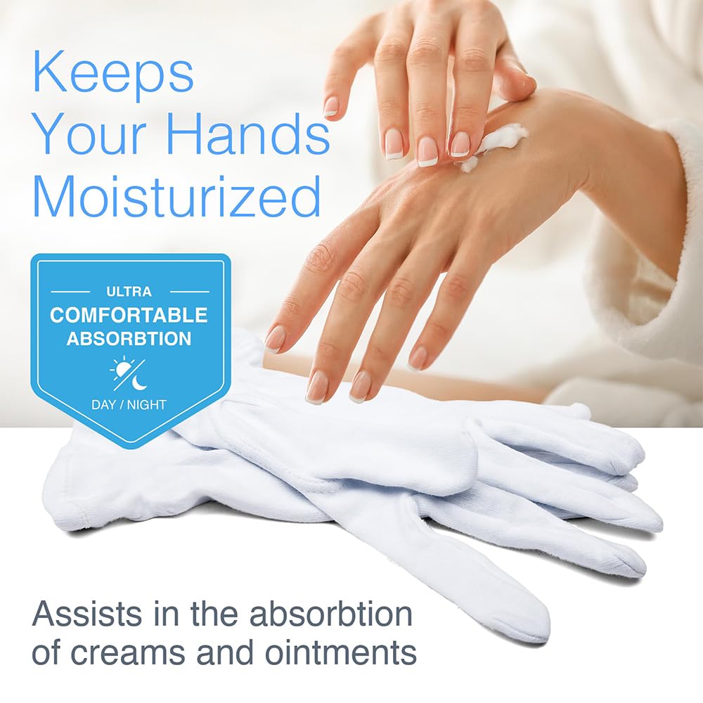 Carex Health Brands Soft Hands Cotton Gloves, Small/Medium