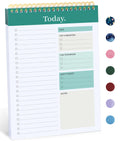 Taja To Do List Notepad - To Do List Notebook for Work with 52 Sheets, 9.8" x 6.5", Undated Daily Planner Perfect for Daily Tasks and Goal Setting, Notepad Suitable for Office, Home & School - Greenery Sway