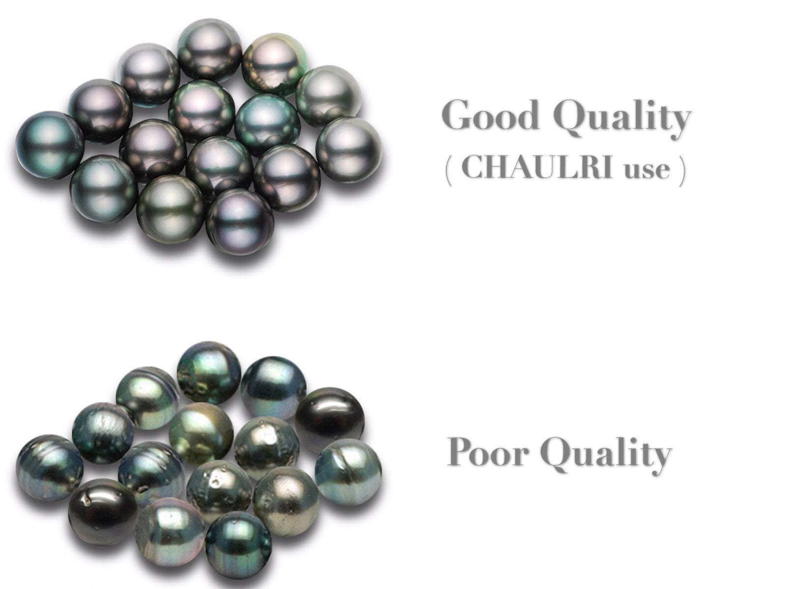 CHAULRI Tahitian Black Pearl Necklaces for Women - Anniversary, Birthday, Valentines Day Gifts for Wife, Girlfriend, Mom 18K White Gold Plated 925 Sterling Silver Real Pearl Jewelry