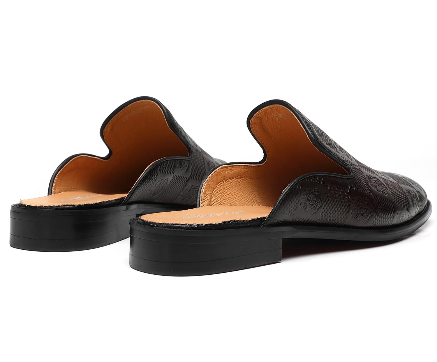 Erphpre Paul Men's Loafers Backless Genuine Leather Mules Open Back Slippers Slip on Shoes Coffee US 10