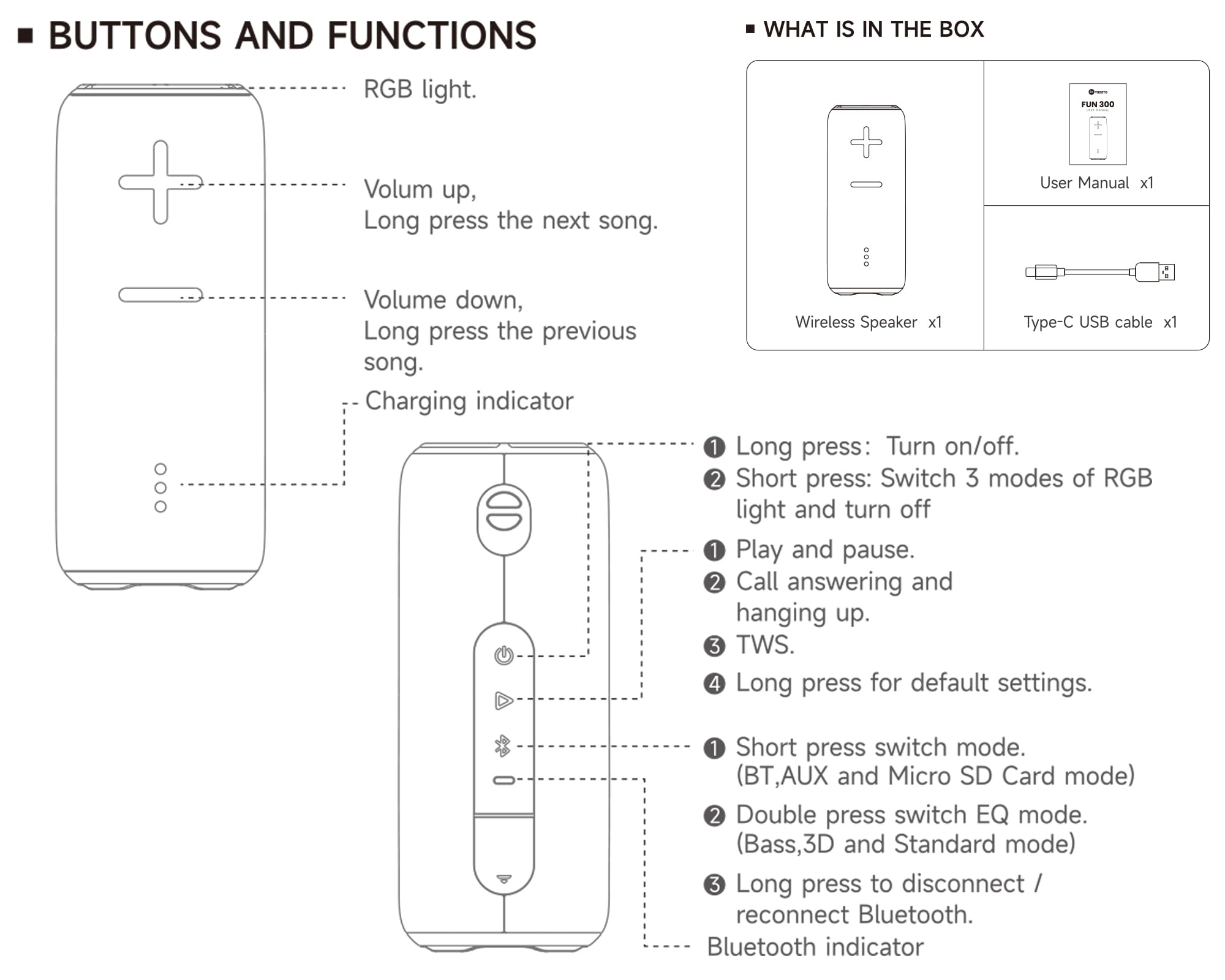 TAZATA Portable Bluetooth Speaker, 30W 360° Surround Sound IPX7 Waterproof Wireless Golf Speakers,Outdoor Loud TWS Speaker for Beach,Party,Camping,Birthday Valentines Gifts