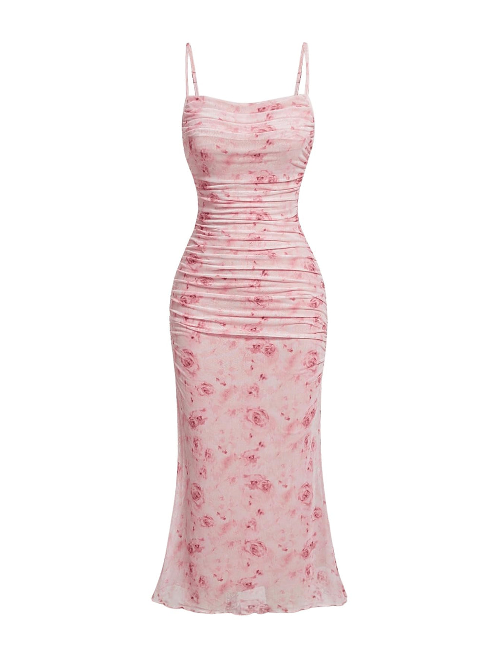 GORGLITTER Women's Floral Spring Summer Wedding Guest Dress Bridal Shower Cocktail Tea Party Beach Midi Sun Dress 2026 Pink Small