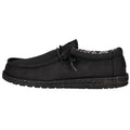 HEYDUDE Men's Wally Stretch Canvas Black/Black Size 12 | Men's Shoes | Men Slip-on Loafers | Comfortable & Light-Weight