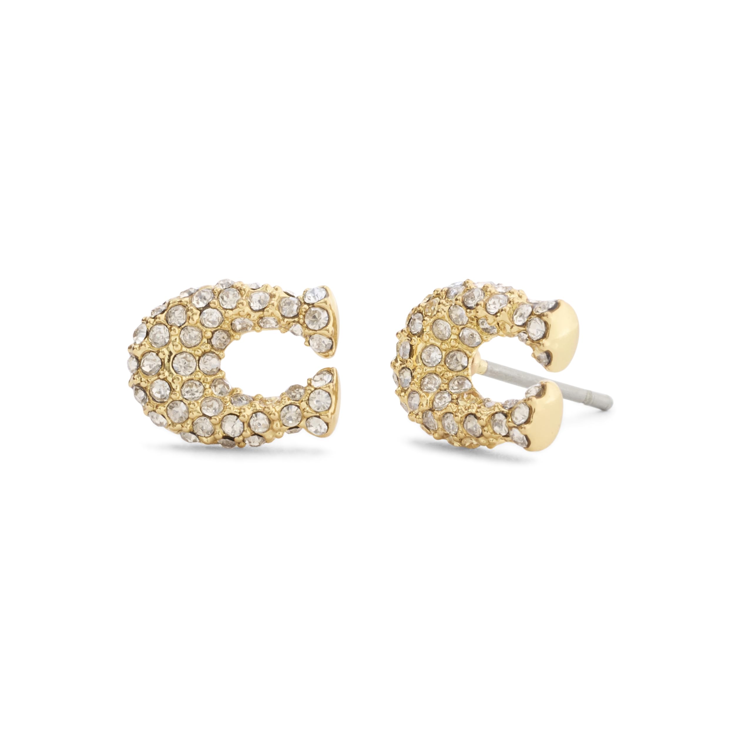 COACH Jewelry Women's Pavé Signature C Stud Earrings