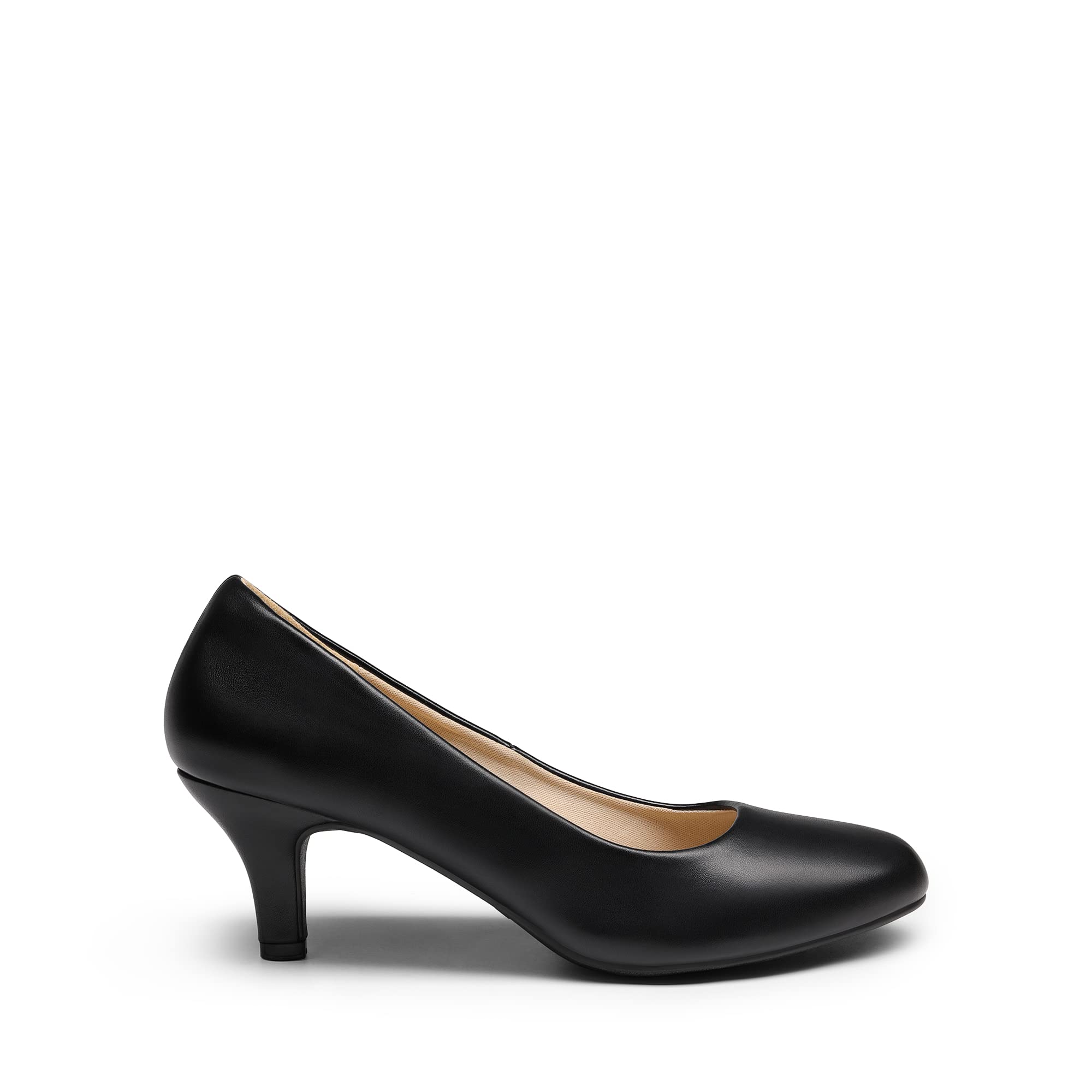 DREAM PAIRS Women's Dress Comfortable Low Heel Pump Shoes,Size 9,Black/Pu,LUVLY