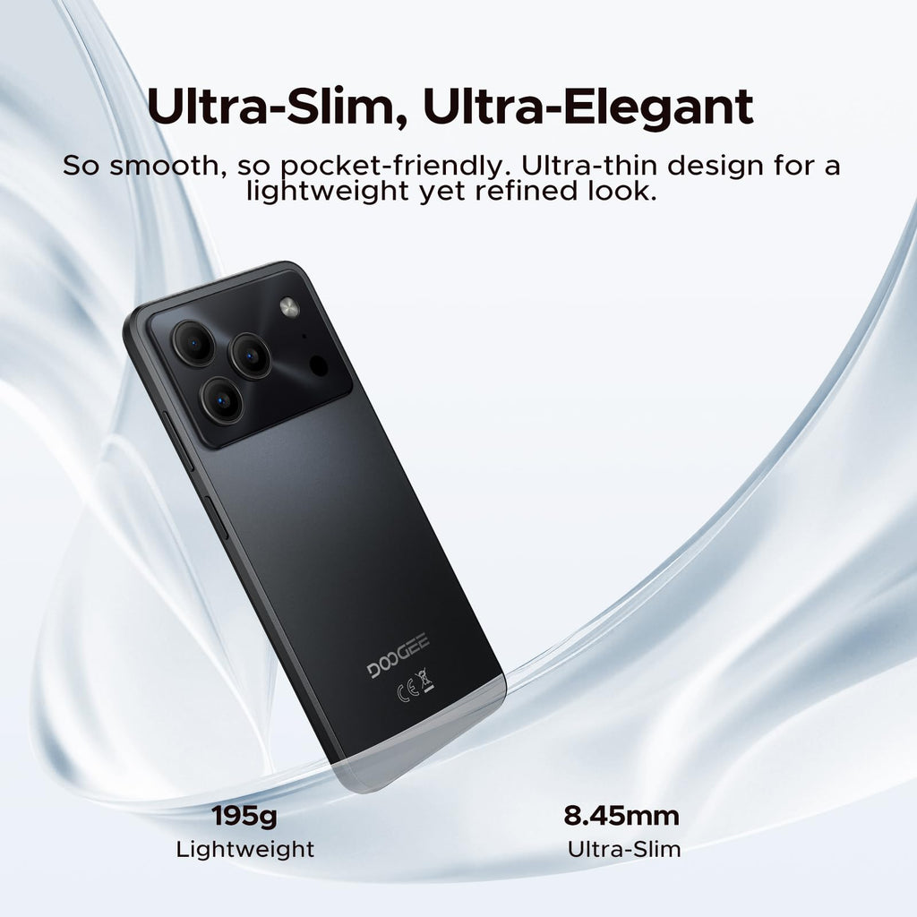 DOOGEE Note 56 Pro Android 16 Unlocked Phone with Gemimi AI,32GB+128GB/2TB Cell Phone,6150mAh Battery,6.56''HD+90Hz IPS,Dual SIM Octa Core Smartphone,Dual Camera/8.45mm Ultra-Slim/NFC/OTG/Face ID