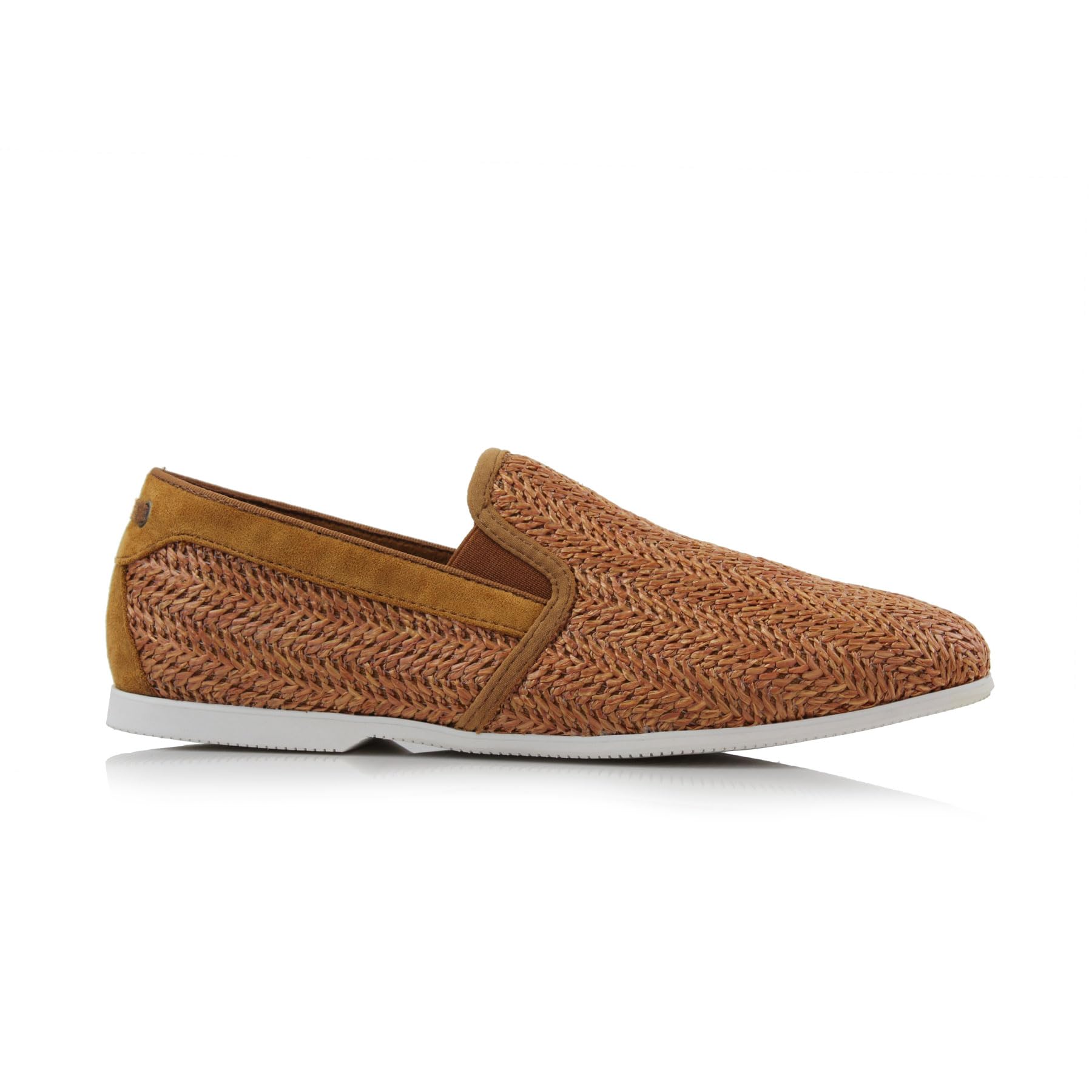 Ferro Aldo Men's Jiro Woven Slip-On Loafers | Lightweight Casual Espadrille Style Sneaker | MFA19676 | in Tatami Brown, Size 9