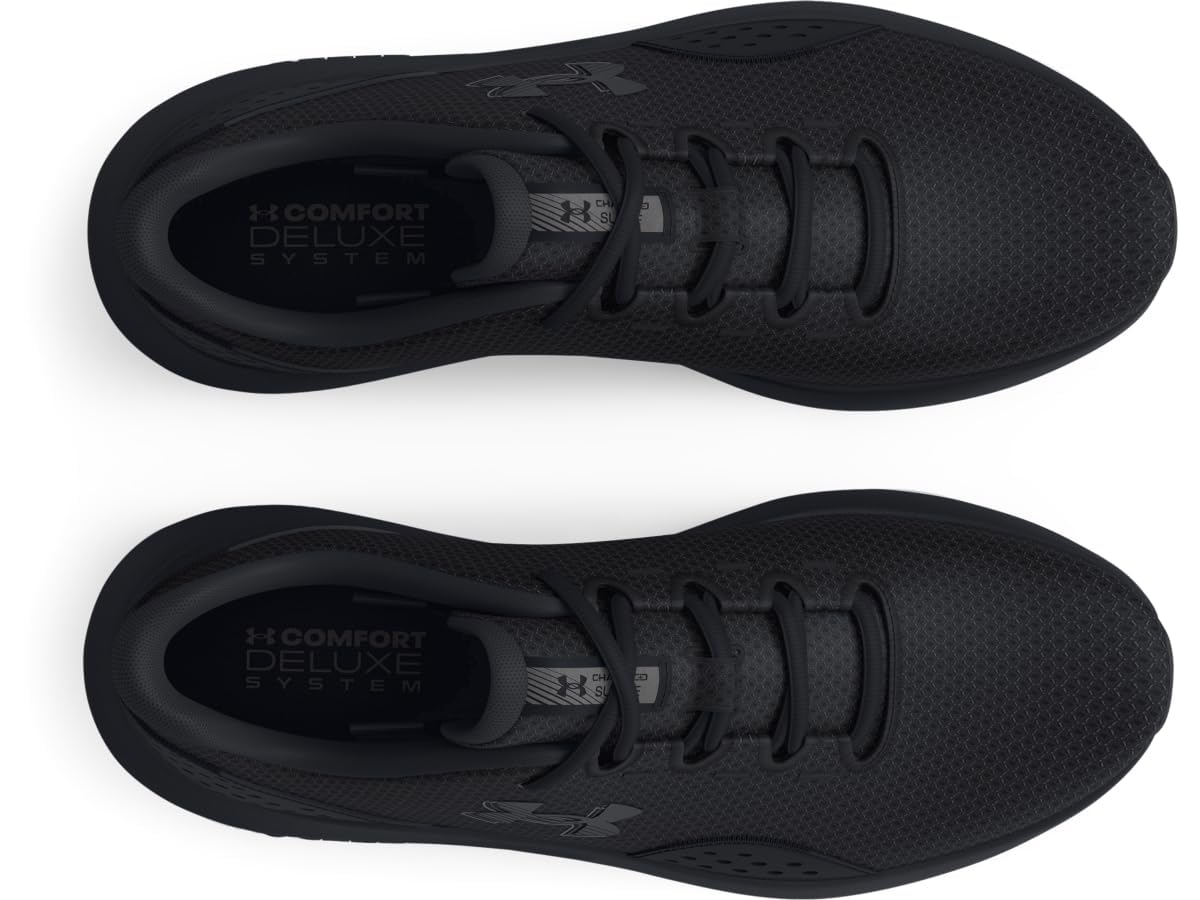 Under Armour Men's Charged Surge 4, (002) Black/Black/Black, 9.5, US