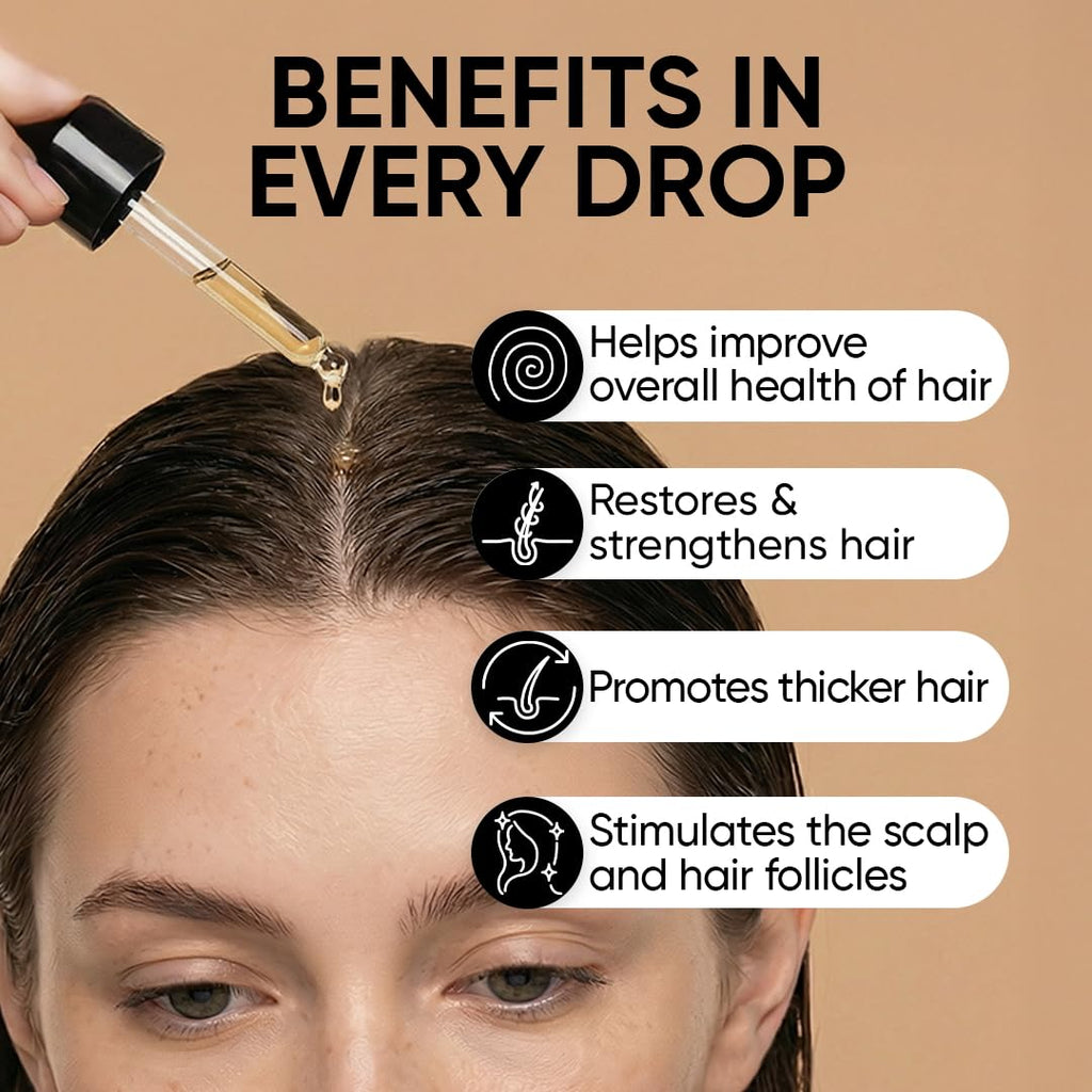 MOERIE Ultimate Hair Growth Serum for Natural Hair Regrowth & Thickening - Anti Thinning & Hair Loss Treatment for Women - Rapid Hair Growth Products - Scalp Oil Alternative - 1.69 fl oz / 50 ml
