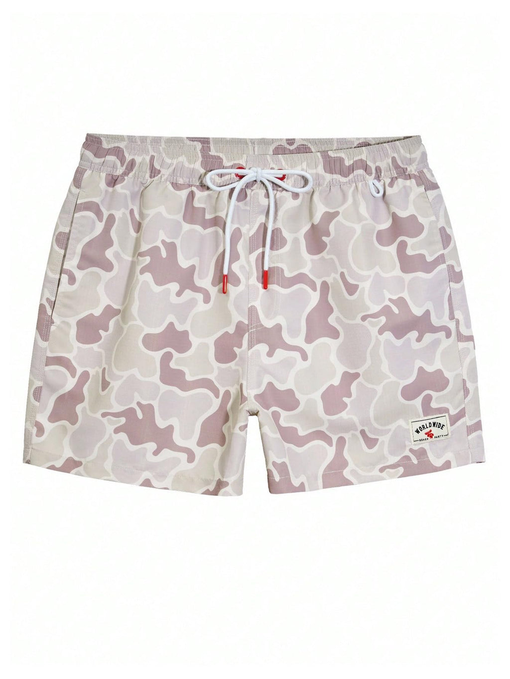 WDIRARA Men's Camo Swim Trunks Drawstring Waist Board Shorts with Lining Multicolor Large