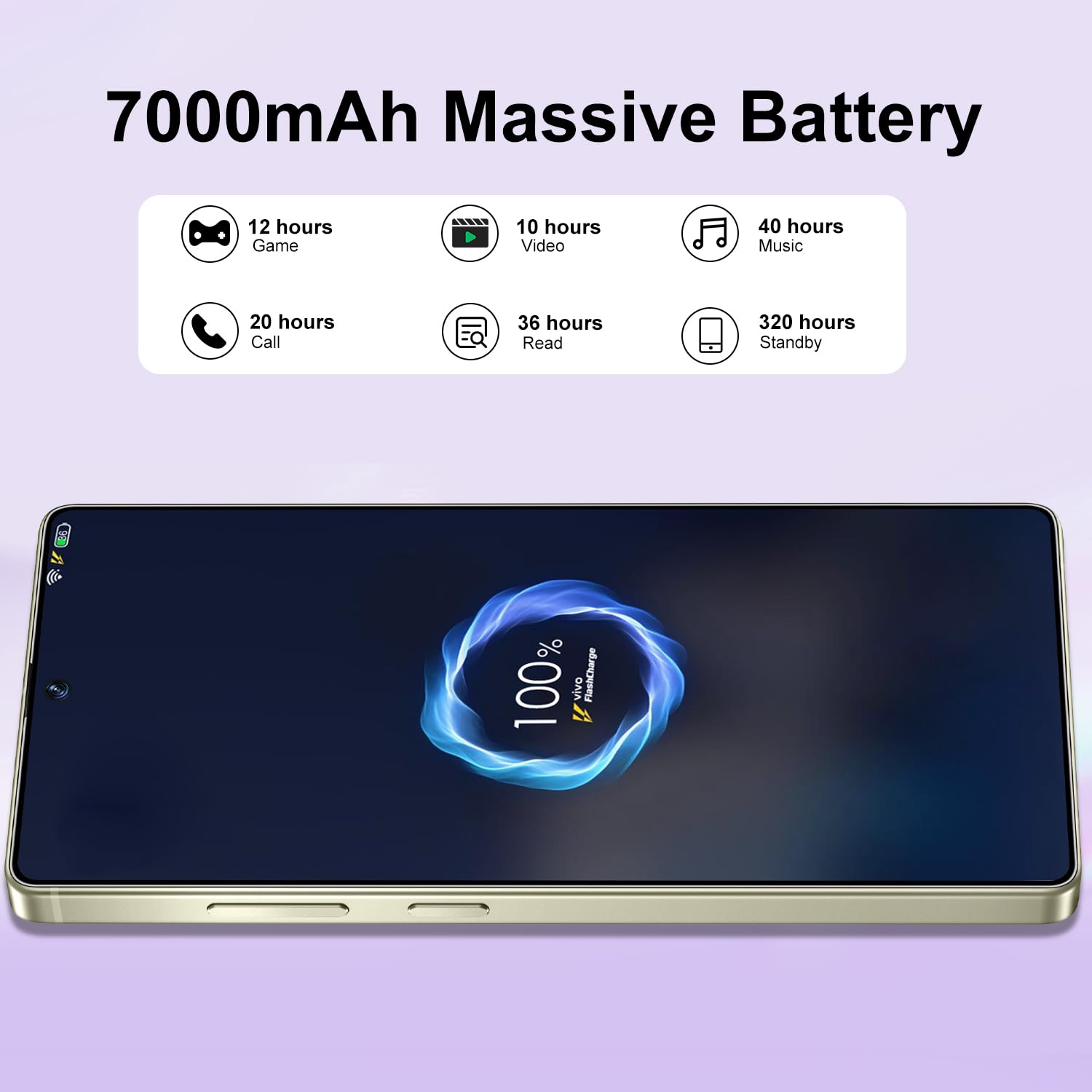 VVJ I25 Ultra 5G Unlocked Phones, Built in Pen, 7000mAh Long Battery Life Smartphone, 6.99" HD Screen Unlocked Cell Phone, 16+512GB Phone Android14, Face ID/Fingerprint Lock/Dual SIM/GPS (Yellow)