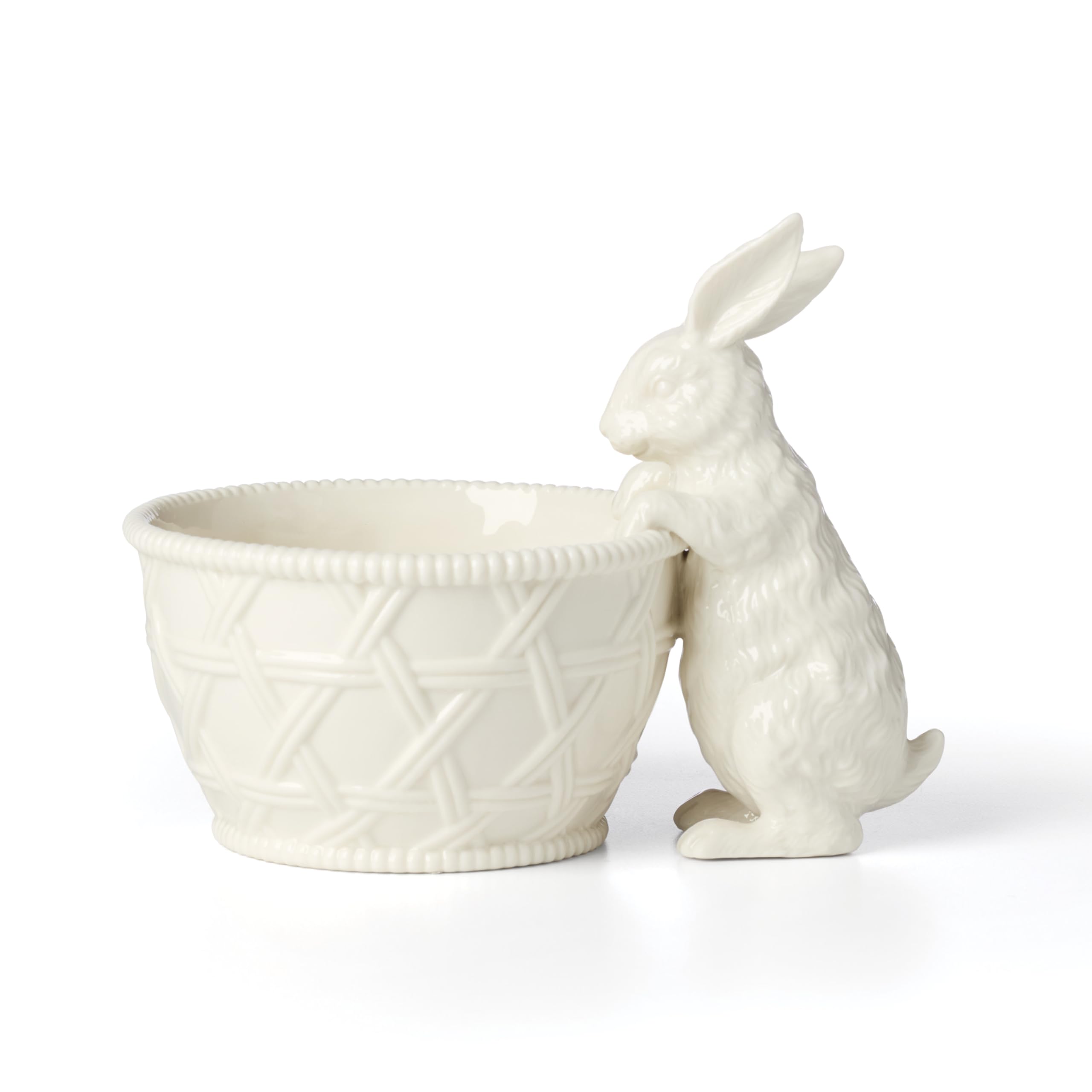 Lenox 897157 Wicker Creek Bunny Candy Dish, Easter Serveware