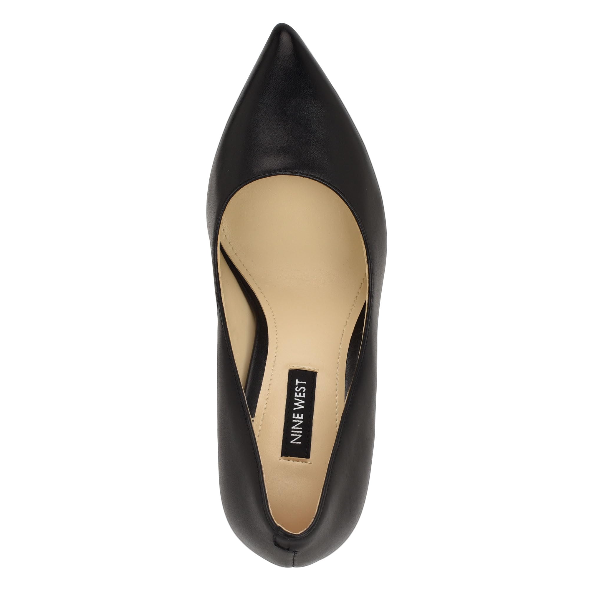Nine West Women's Tatiana Pump, Black Leather, 8.5