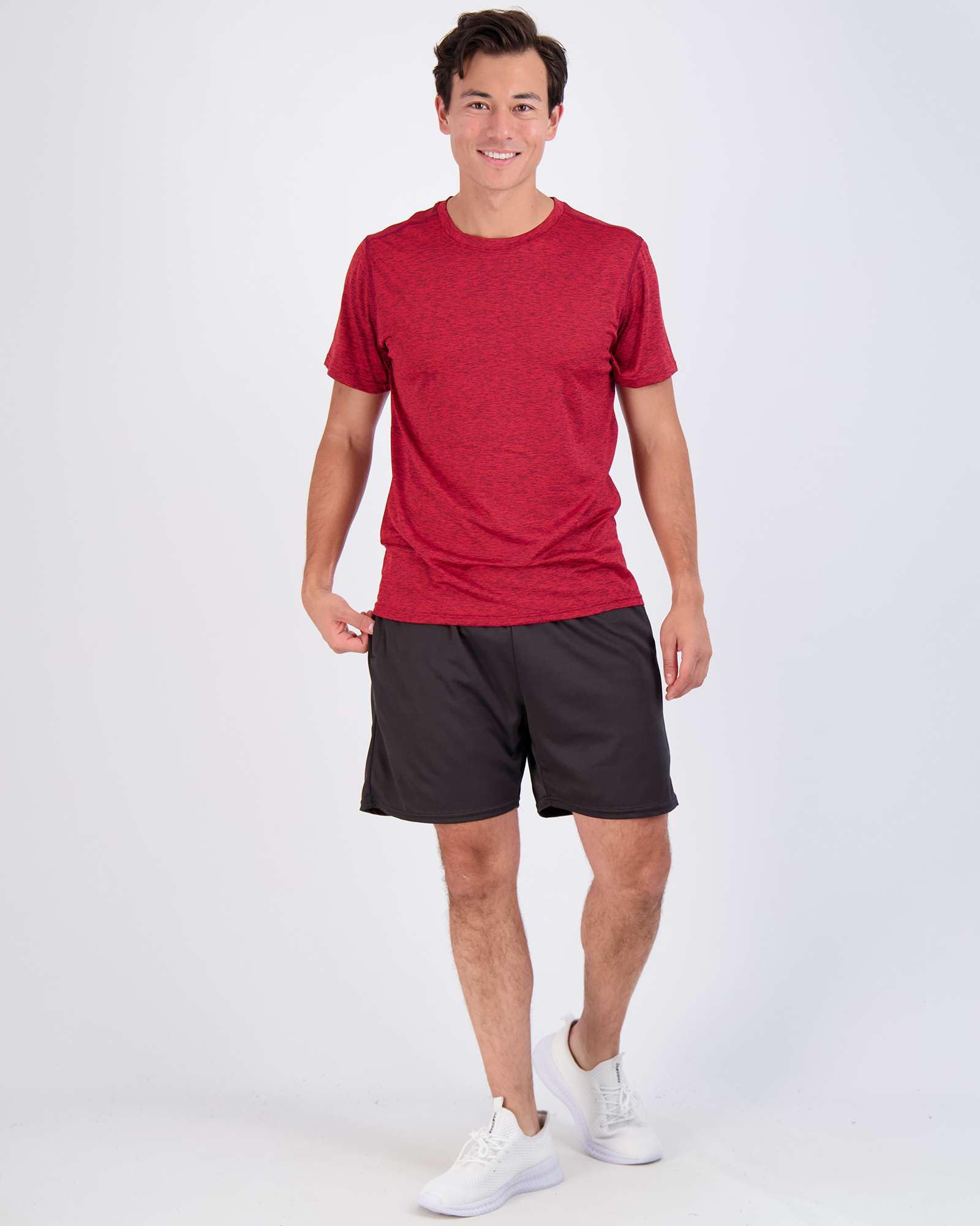 Real Essentials 5 Pack: Men’s Short Sleeve Dry Fit T-Shirts – Moisture Wicking Athletic Workout Gym Fitness Casual Tees, Set 10, XX-Large