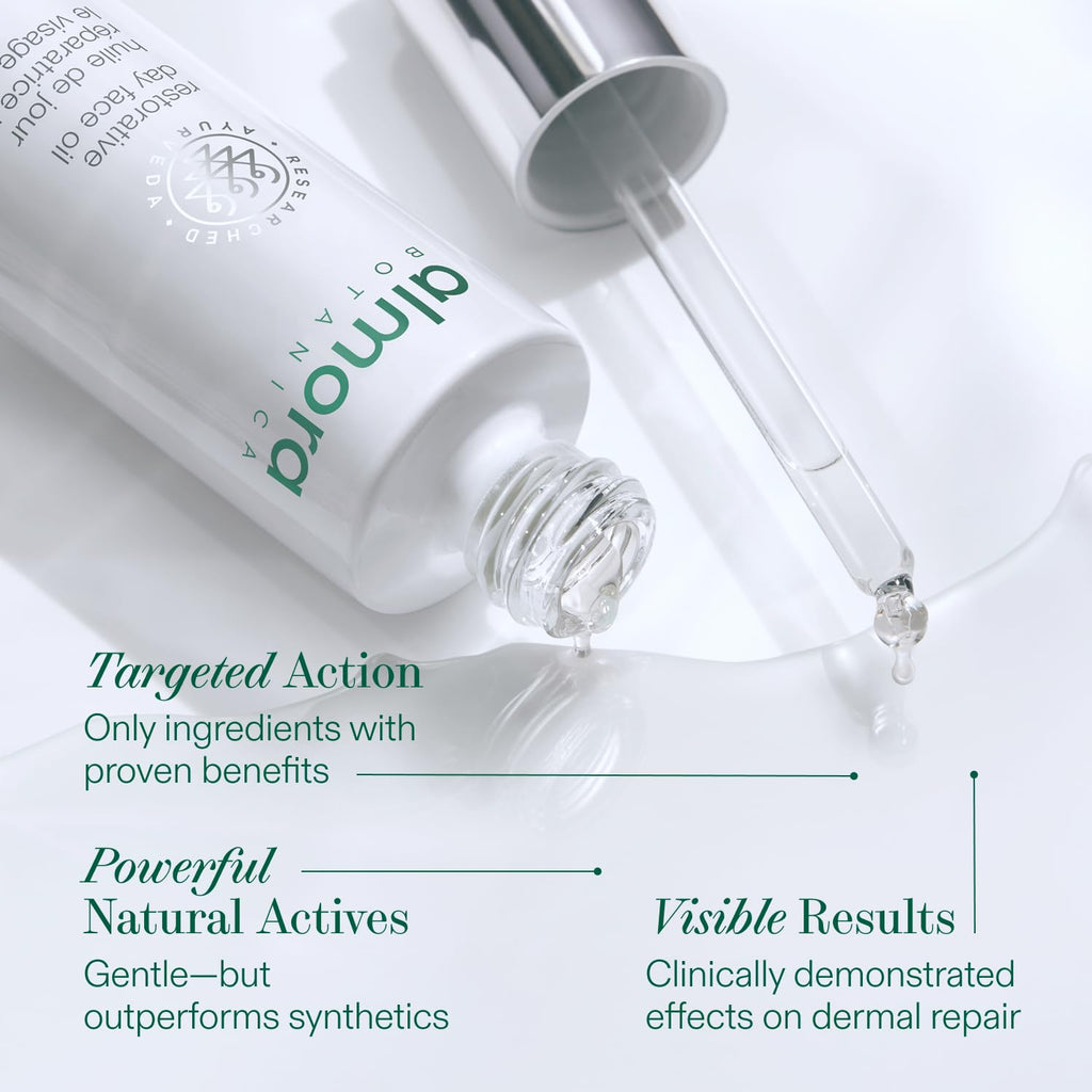 Almora Botanica Restorative Day Face Oil, 15mL | Age-Defying Facial Oil with Bio-Retinol & Sunflower | Smooths Fine Lines & Restores Texture | Ultra-Light, Non-Greasy, Vegan Skincare