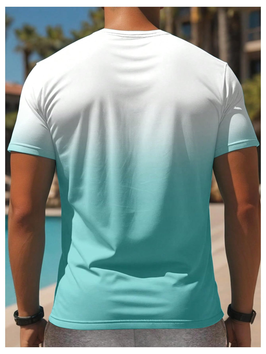 SOLY HUX Men's Short Sleeve Graphic Tees Summer Crewneck Top Shirt Beach Vacation T-Shirts Mint Green Multi Large