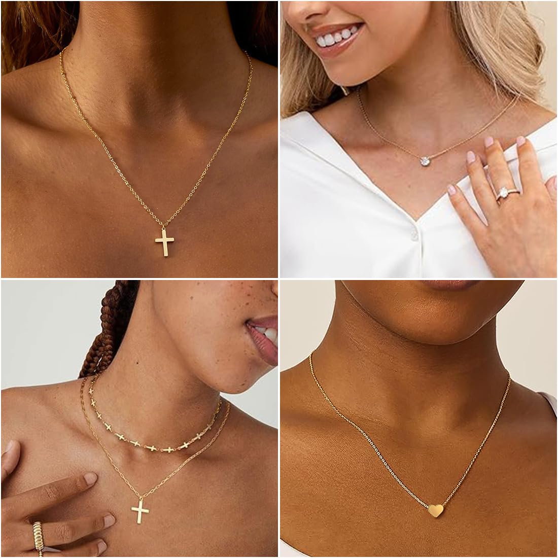 IXNEOP Golden Jewelry Sets for Women Fashion Costume Jewelry Bundle Includ Necklace Bracelet Rings Earrings Set (ix004-glod)