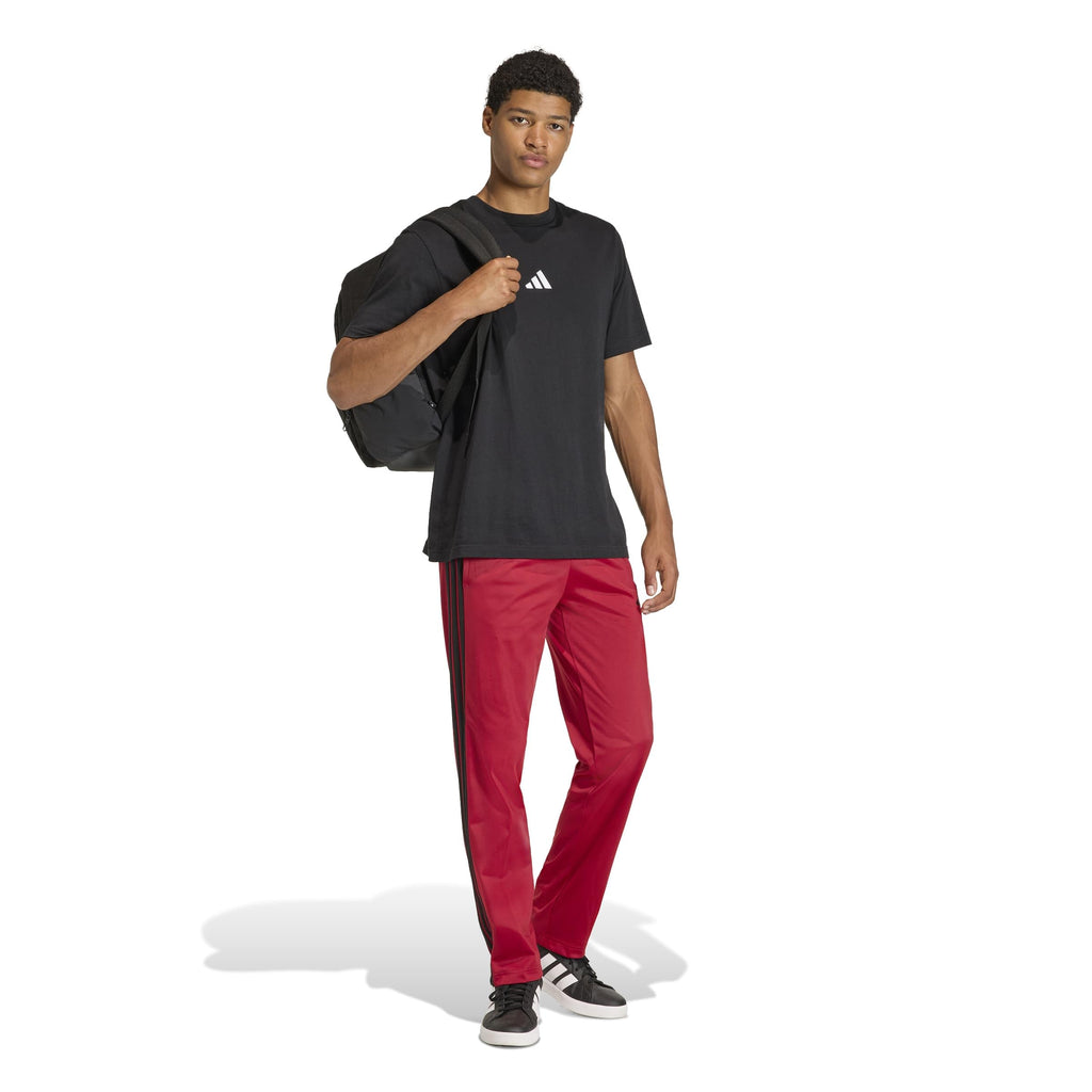 Adidas Men's 3-Stripes Tricot Opem Hem Track Pants, Maroon, Small