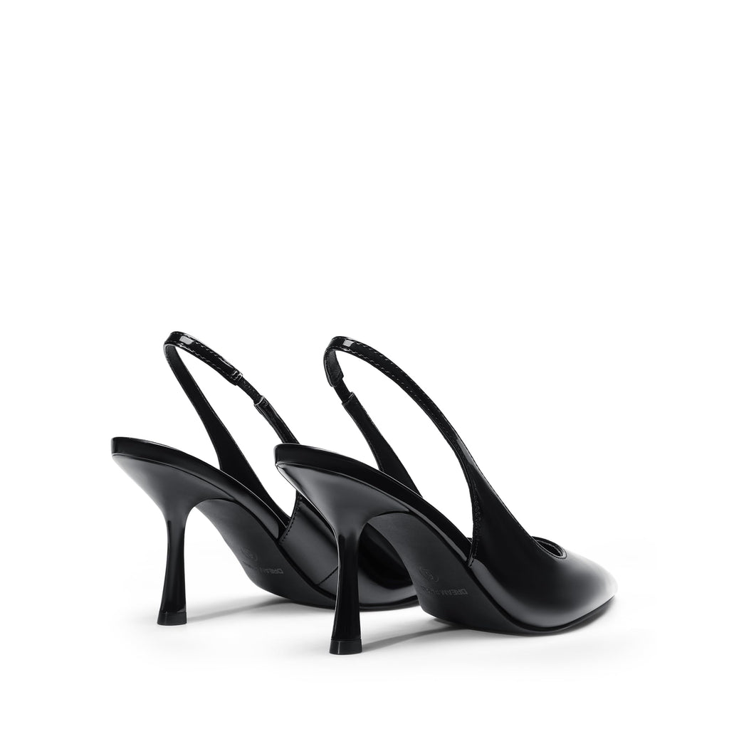 DREAM PAIRS Women's Heels Slingback Stiletto Pumps Shoes Pointed Closed Toe Kitten Heels Dress Bridal Elegant Wedding Sexy Party,Size 9,Black-Pat,DWUMPU2510