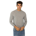 Men’s Daily Cashmere Sweater – 100% Pure Cashmere Crew Neck Pullover, Soft Lightweight Knit (US, Alpha, Medium, Regular, Regular, Grey)