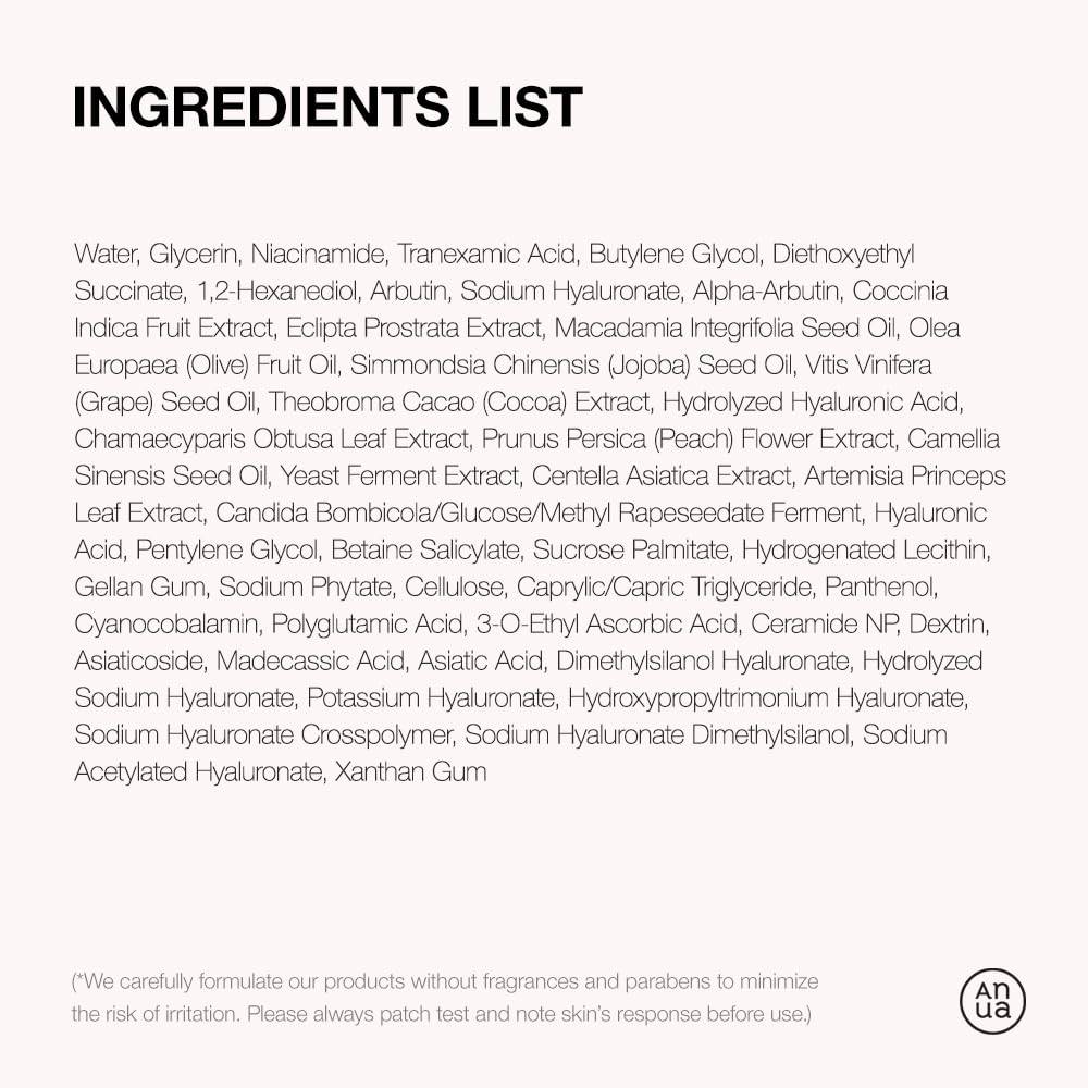 Anua Niacinamide 10 + TXA 4 Serum, Dark Spot Care, Hyaluronic Acid, Tranexamic Acid, Lightweight & Hydrating All-in-One Daily Facial Serum for Glass Skin, Korean Skincare, 1.01 fl.oz