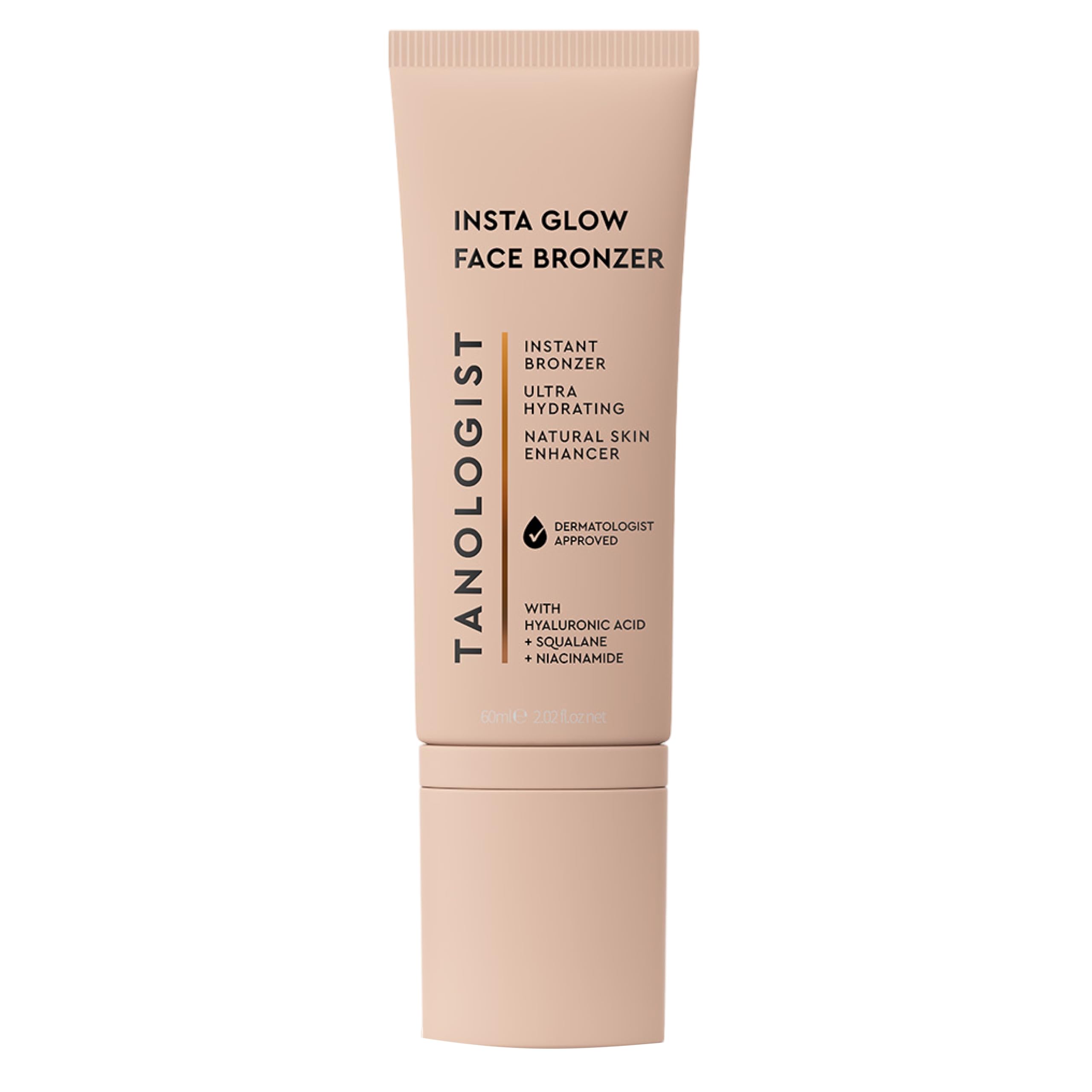 Tanologist Insta Glow Face Bronzer, Illuminating Cream Bronzer For Instant Radiant Glow, Lightweight, Blendable Formula For All Skin Tones, Vegan, 2.02 fl. oz/60 ml Tube