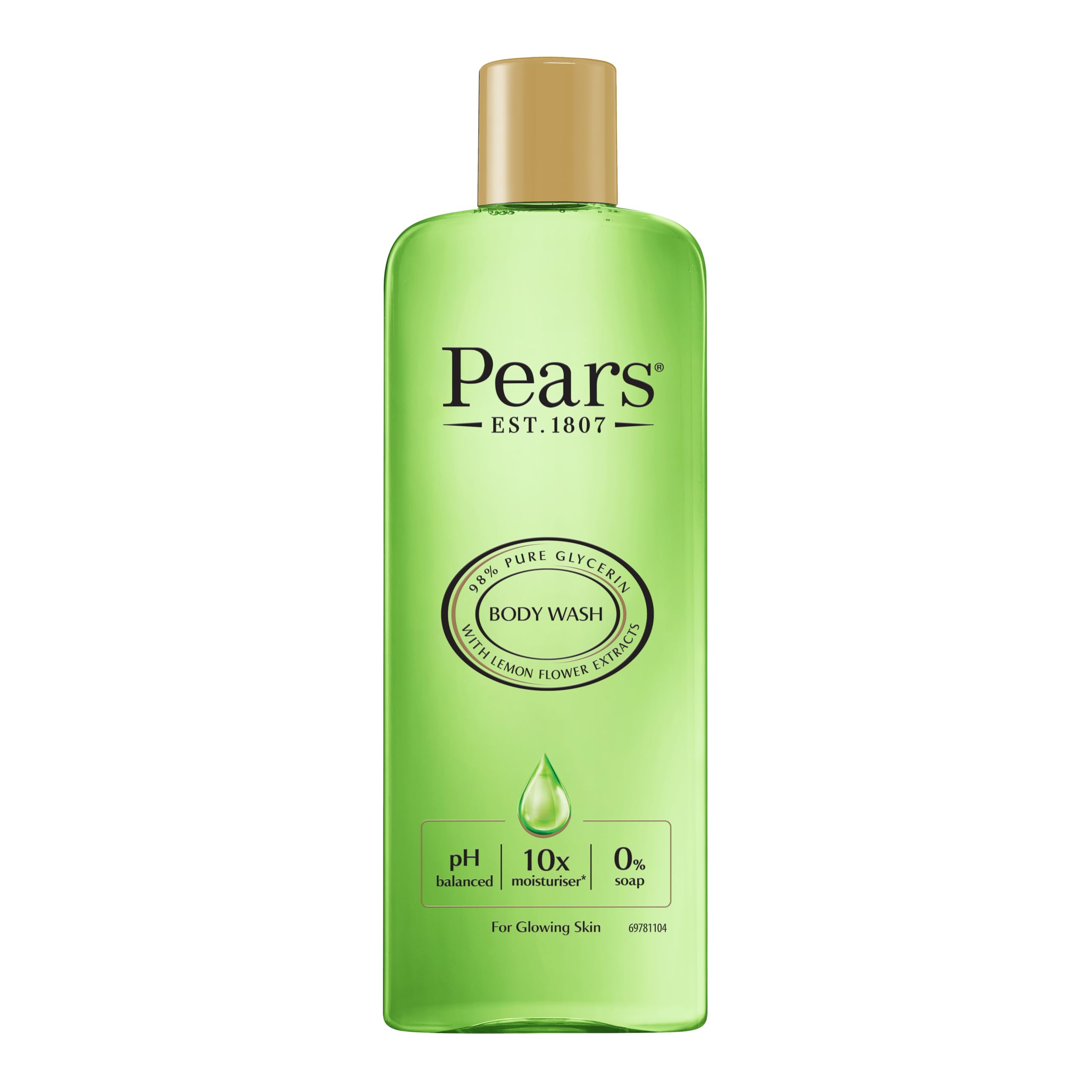 Pears Pure & Gentle Body Wash with Lemon Flower Extract - Nourishing Gel Cleanser -Crafted with Natural Oils - 10x More Moisturiser* - Beauty Bath for Moisturising Care - 250ml (3 Pack)