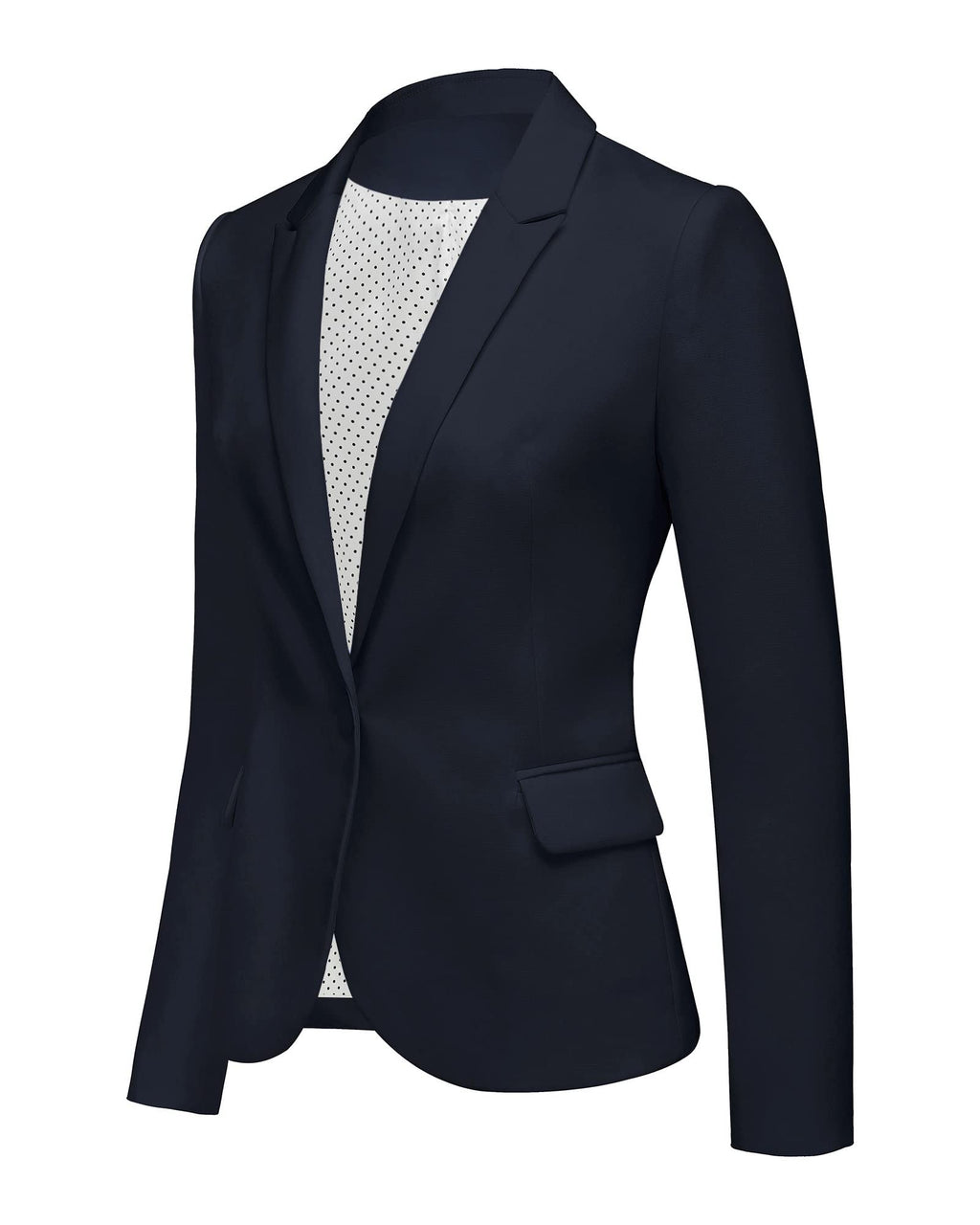 LookbookStore Blazer Jackets for Women Casual Blazers for Women Fashion 2026 Navy Blue Jacket Suit Notched Lapel Work Office Blazer Jacket 2026 Office Clothes Size Medium Size 8 10