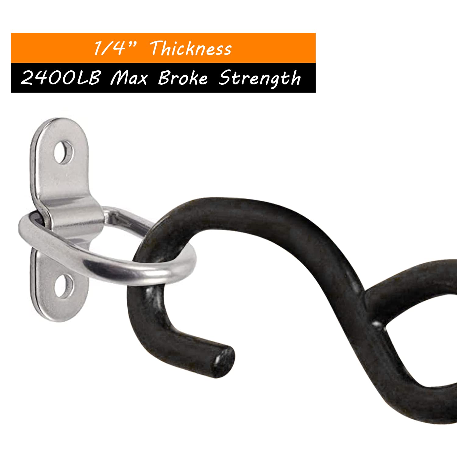 D-Ring Tie Downs Anchor1/4” Heavy Duty Surface Floor Mount Lashing Rings 2400 lbs Cargo Trailers Load-Bearing Hangers Bracket (Pack of 12)