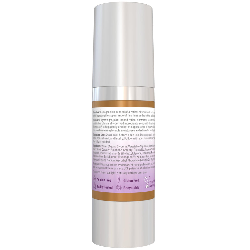 NOW Foods Solutions, Bakuchiol Skin Renewal Serum, Smooth Skin, 1 Fl. Oz.