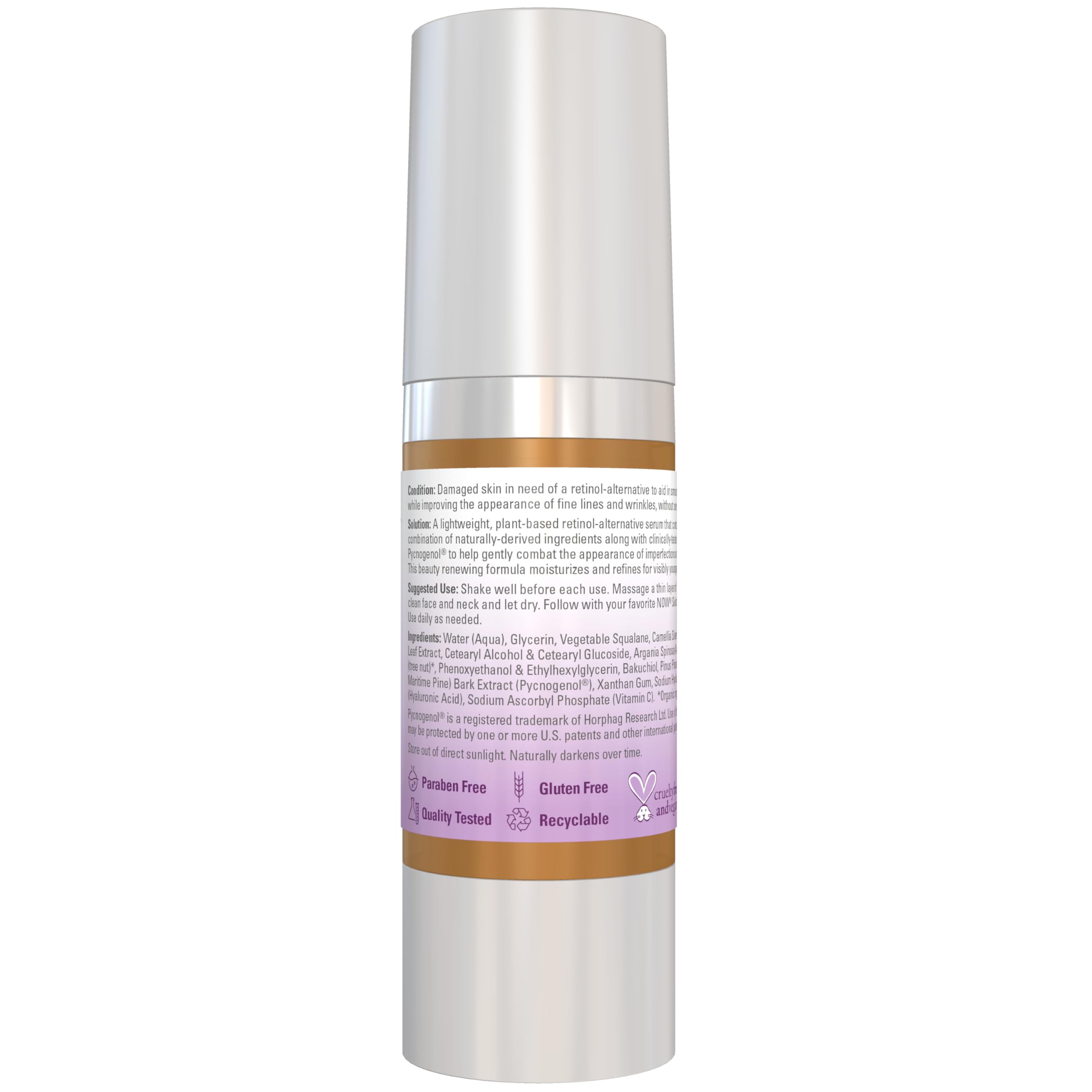 NOW Foods Solutions, Bakuchiol Skin Renewal Serum, Smooth Skin, 1 Fl. Oz.