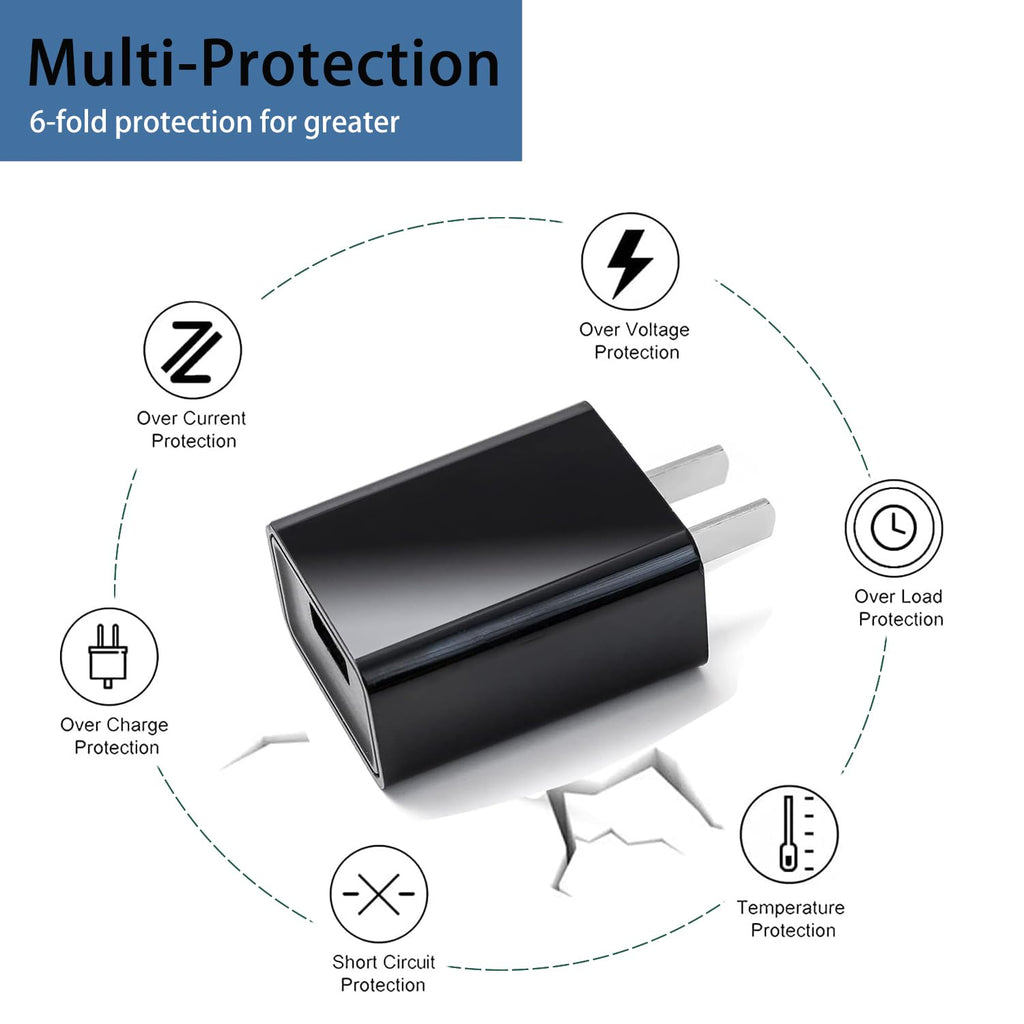 Wall Charging Power Adapter for Roku Streaming Stick, Express Plus, Premier/Plus, Roku Voice Remote Pro/Pro 2nd, Amazon Fire TV Stick 5V USB Block Charger Adapter