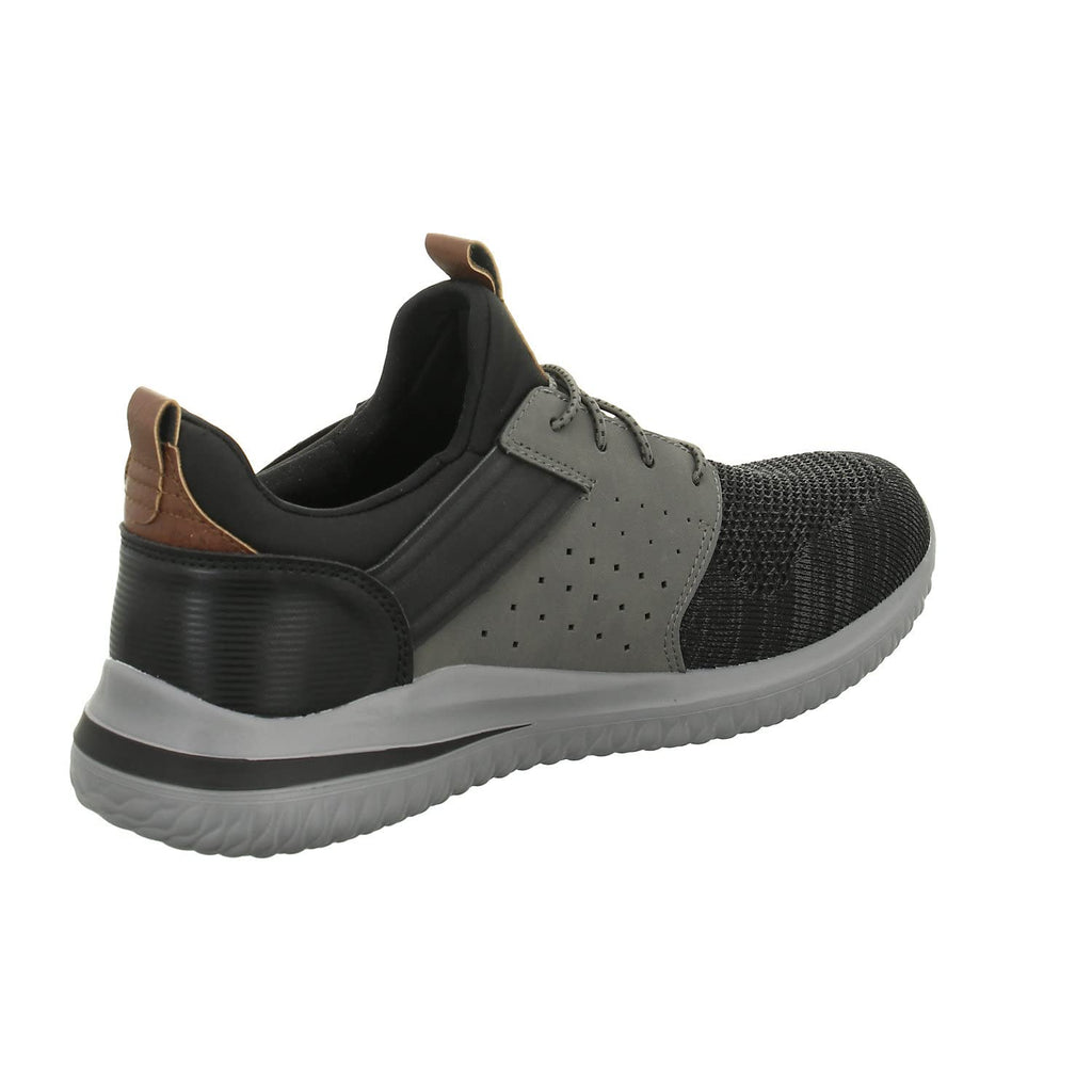 Skechers Men's Delson 3.0, Black/Grey, 13