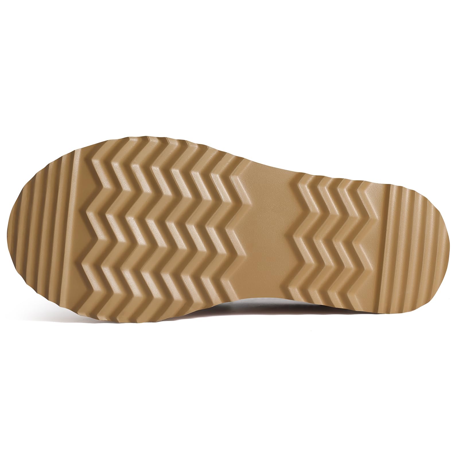 KIDMI Genuine Suede Platform Slippers for Women Fuzzy Winter Warm Shoes Indoor Outdoor, Chestnut 39