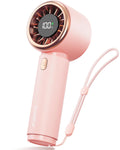 SWEETFULL Mini Fan Portable - Cute Handheld Turbo Fan with Rechargeable Battery, 5 Speeds, Small Hand Personal Travel Essentials for Women, Girls, Kids, Lash, Makeup - Pink