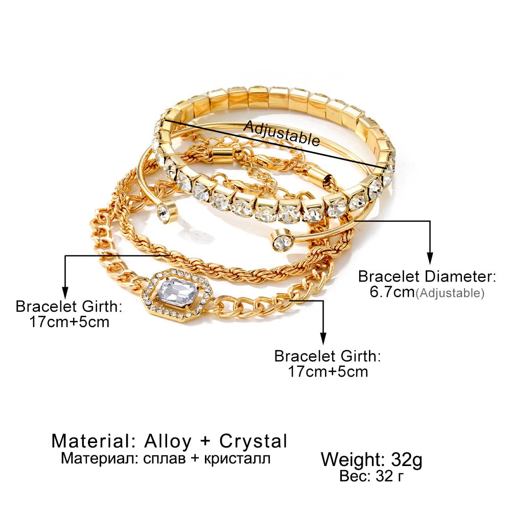 IFNODO 57pcs Gold Jewelry Set With 3 PCS Necklace, 12 PCS Bracelet,20pcs Hoop Stud Earrings,22pcs rings set For Women For Birthday Gifts (gold color-57)