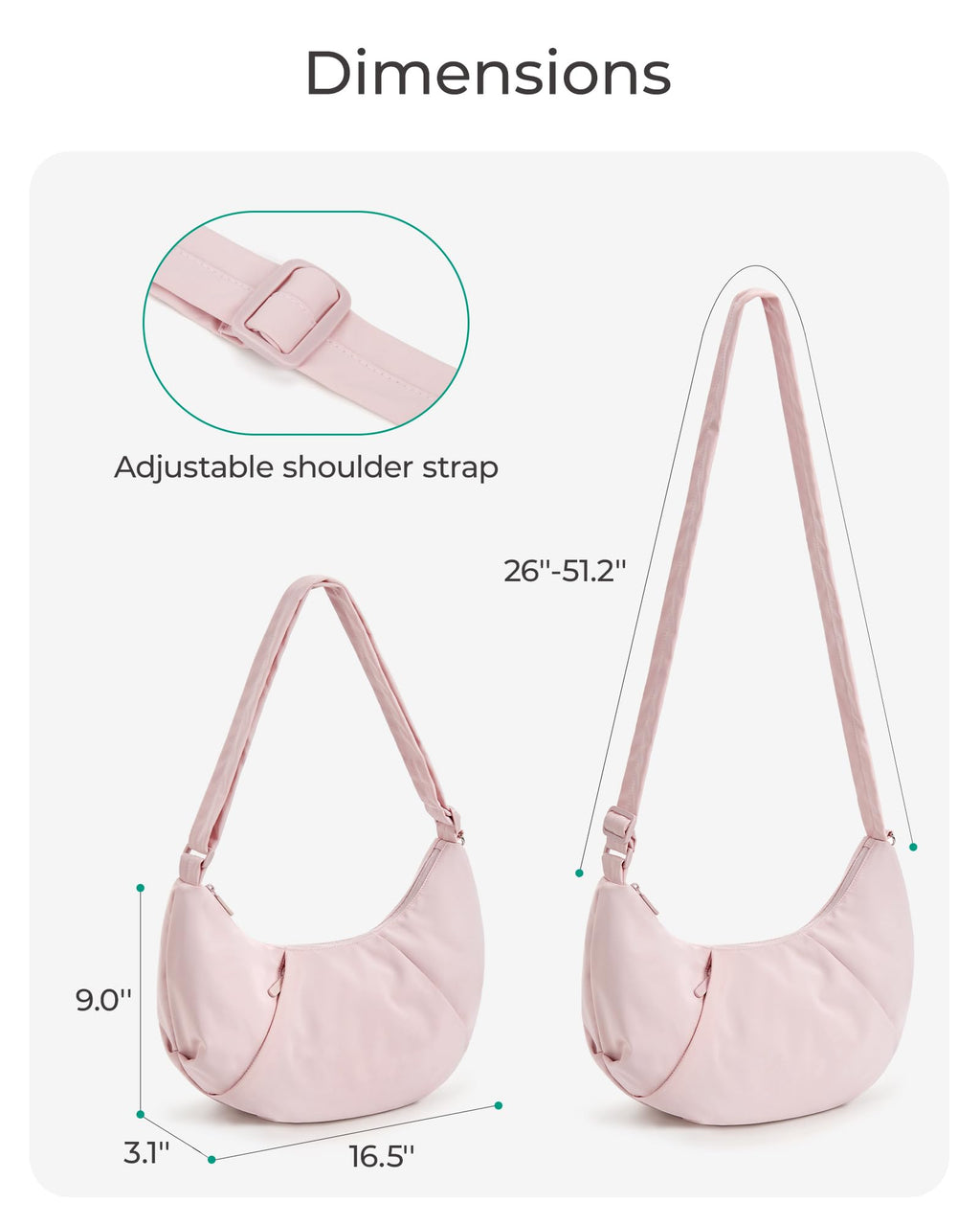 BAGSMART Lightweight Crossbody Bags for Women, Quilted Puffer Shoulder HandBags with Adjustable Strap for Travel