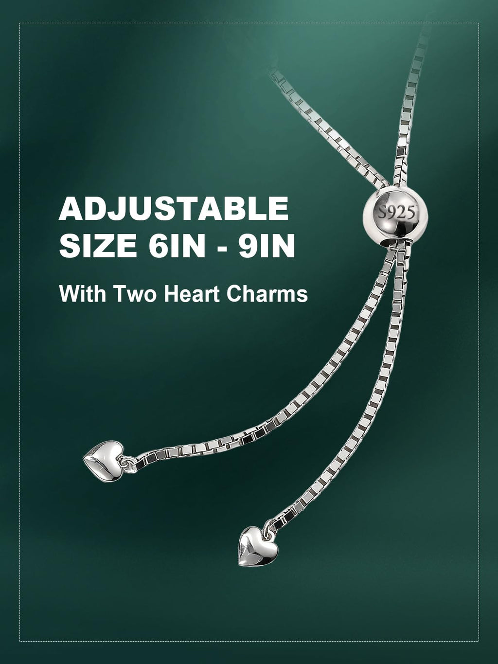 ETERMBOL September Birthstone Bracelets for Women, Sterling Silver Tennis Bracelets Emerald Cut Bezel Set with Adjustable Chain, Elegant Anniversary, Birthday or Valentine's Day Gift