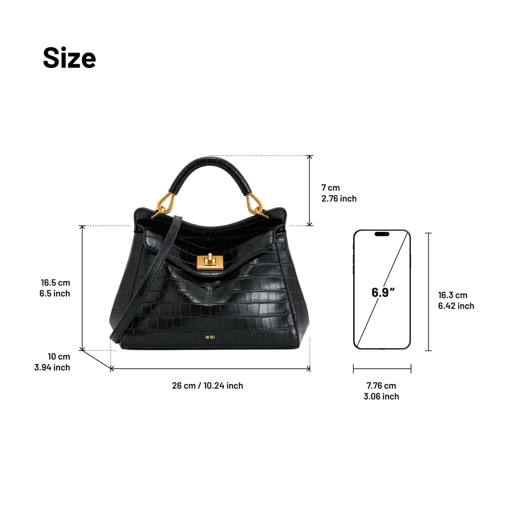 JW PEI Women's Lucia Classic Top Handbag - Dark Brown