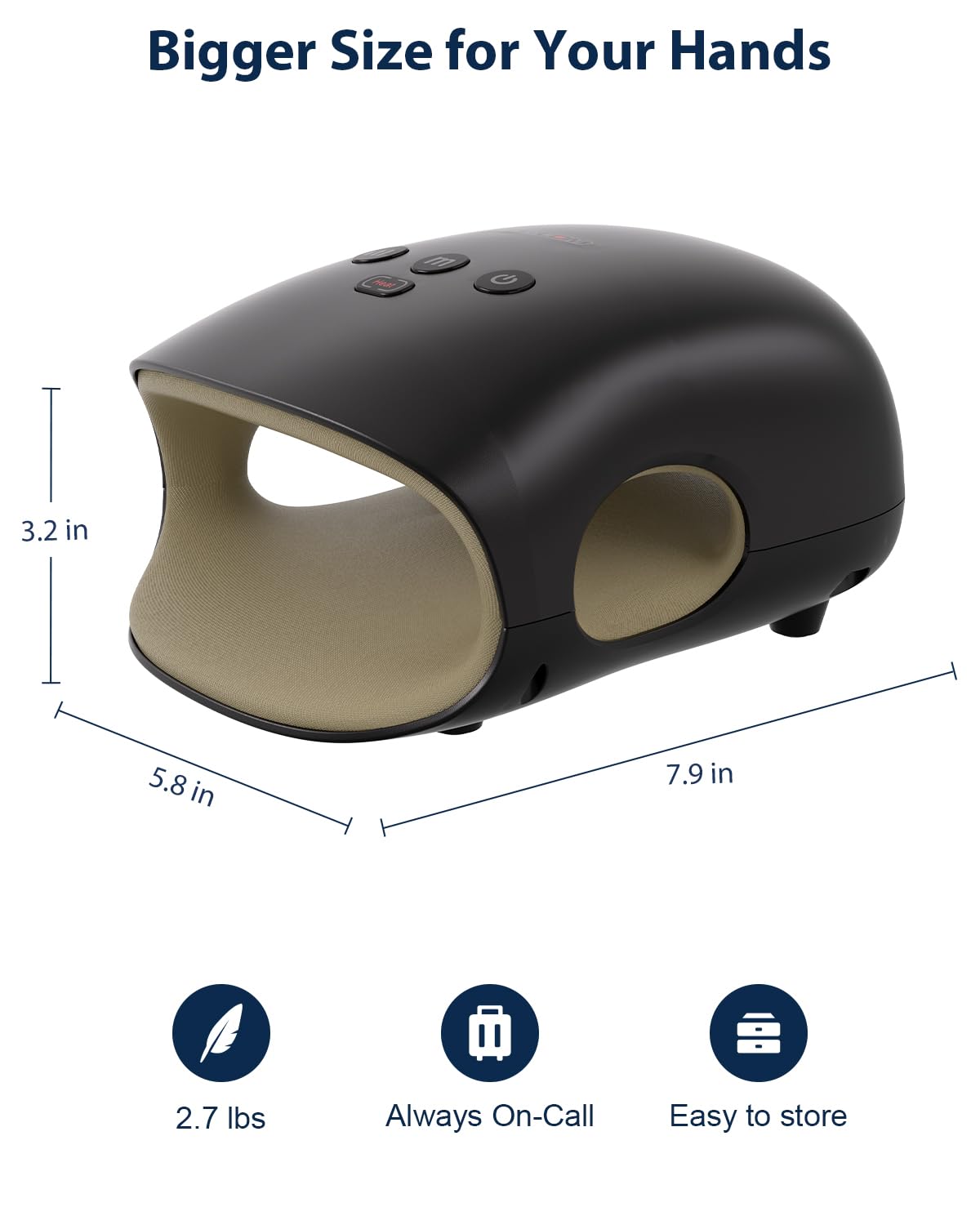 CINCOM Hand Massager - Cordless Hand Massager with Heat and Compression for Arthritis and Carpal Tunnel