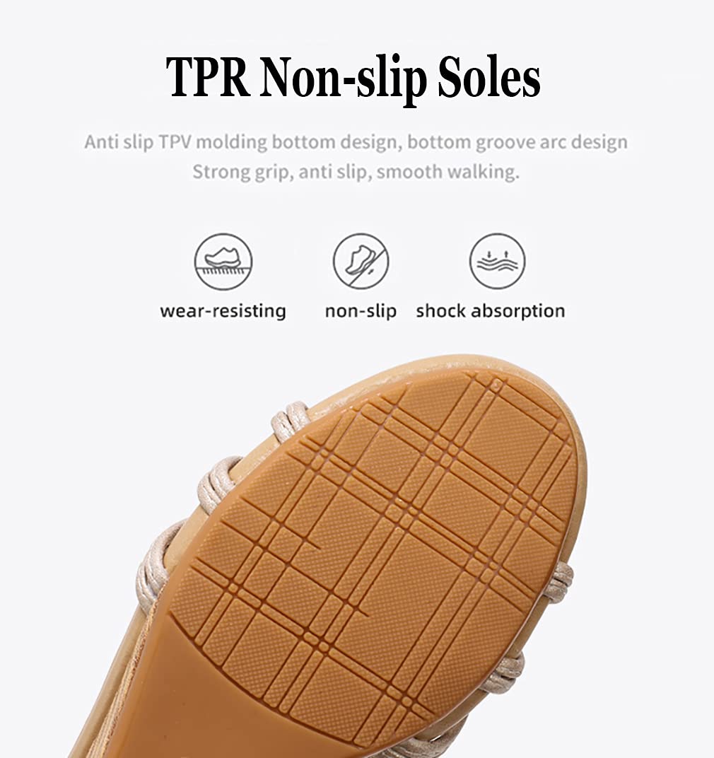 FRALOSHA Wedge Sandals for Women Open Toe Casual Summer Flower Roman High Heel Breathable Beach Sandals Pink 8.5