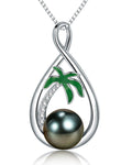 NONNYL Birthday Gifts for Women Wife Gift Anniversary,Tahitian Pearl Necklace, Mothers Day Gifts for Mom Wife Women Jewelry Gift, Christmas Valentine's Day for Her (Tahitian Black Pearl)