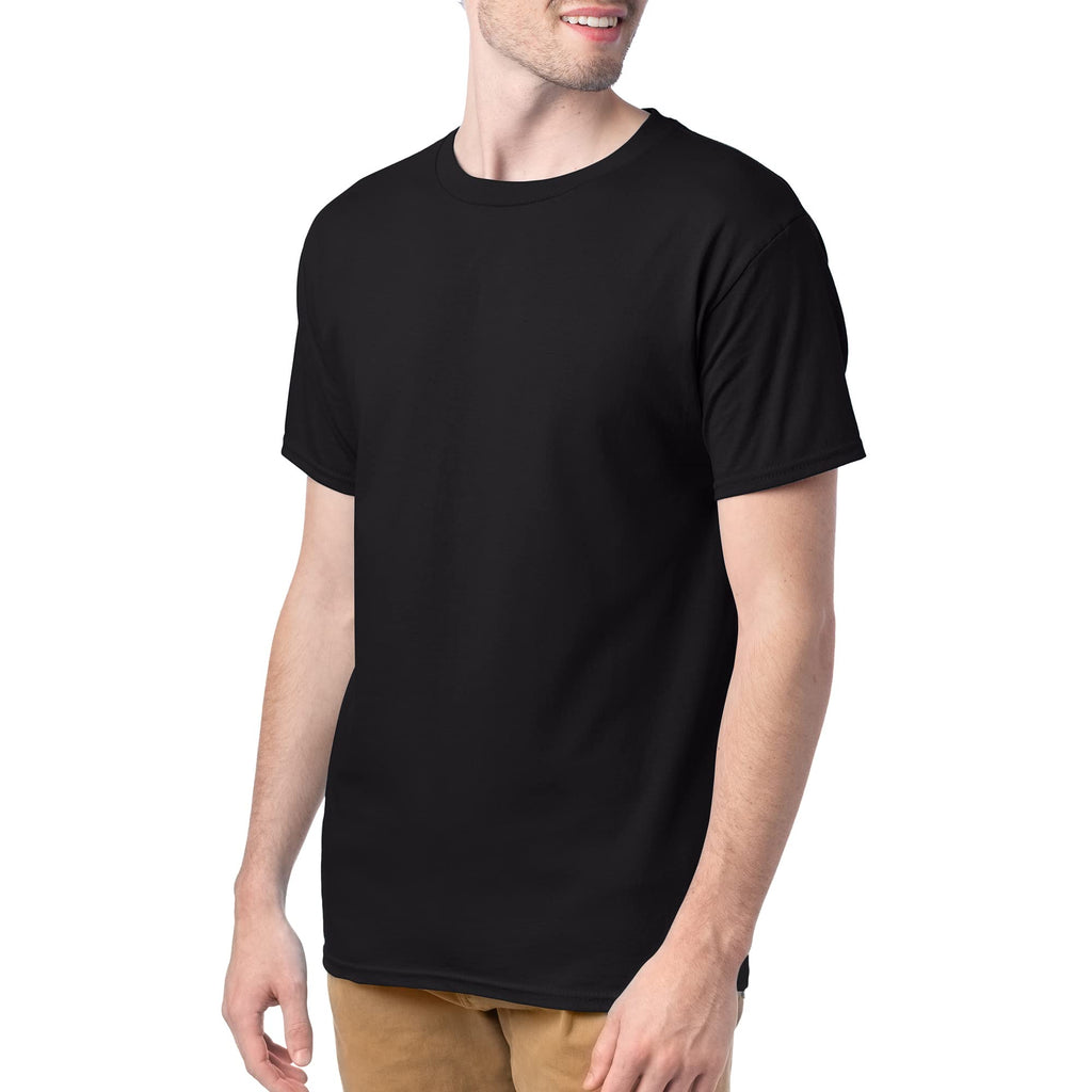 Hanes Men's Essentials Short Sleeve T-shirt Value Pack (4-pack),black,4X-Large