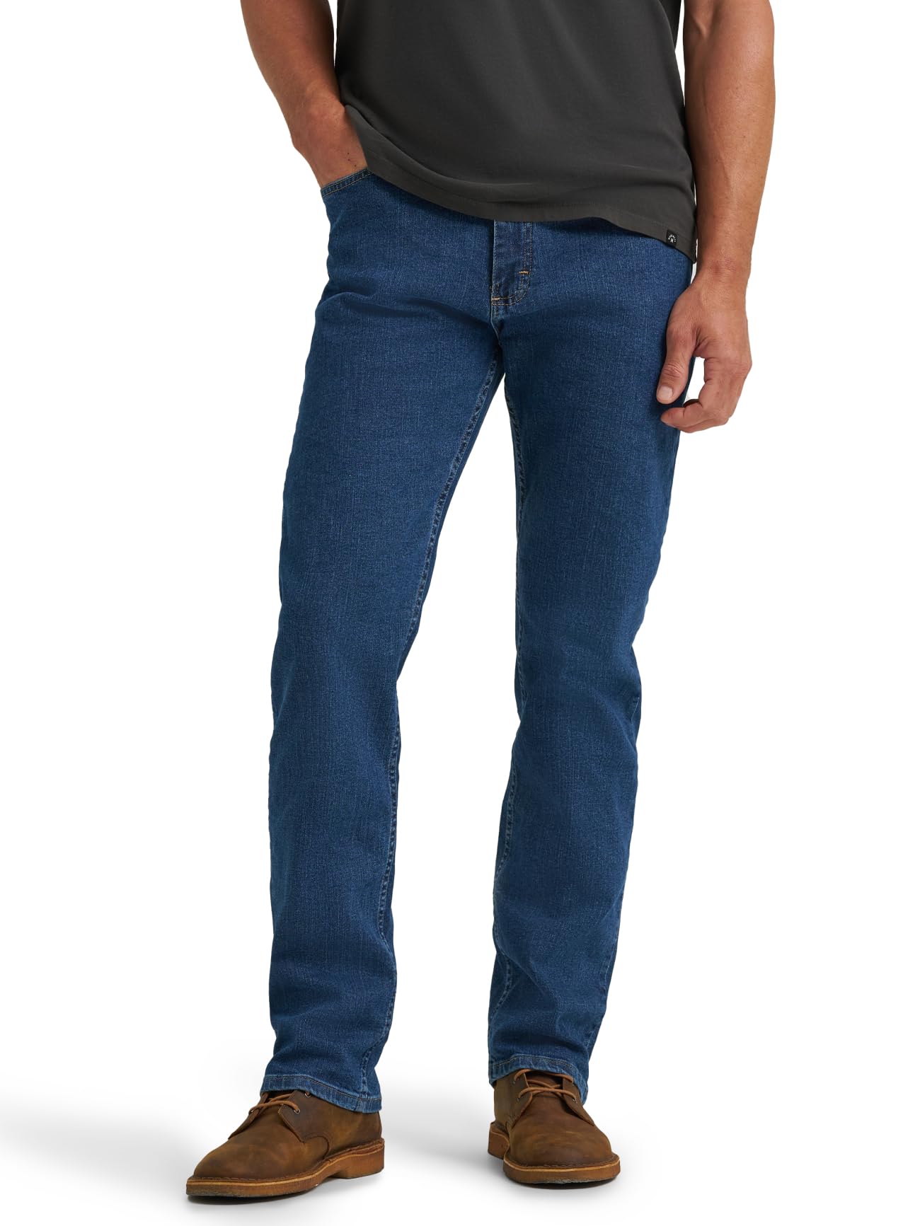 Regular Fit Comfort Flex Waist Jean, Dark Stonewash, 42W x 30L